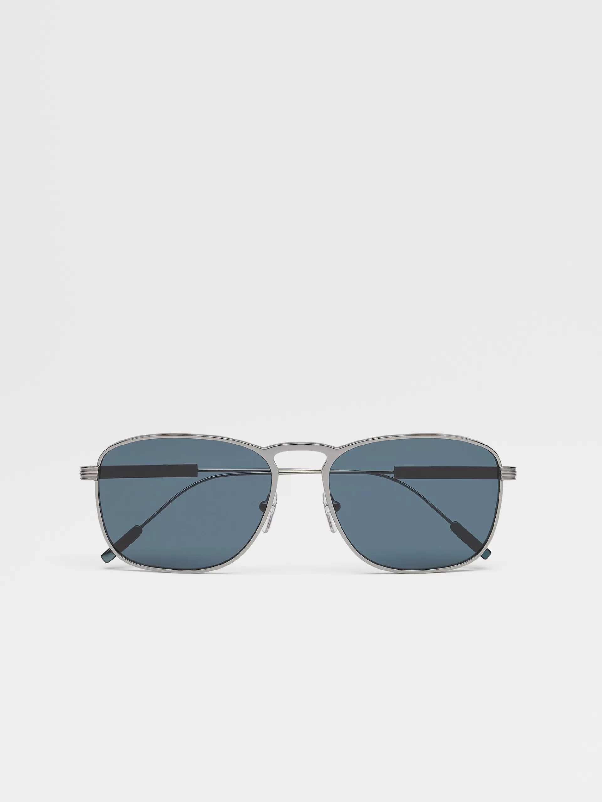 Clearance ZEGNA Lunettes De Soleil En Metal Couleur Ruthenium Clair