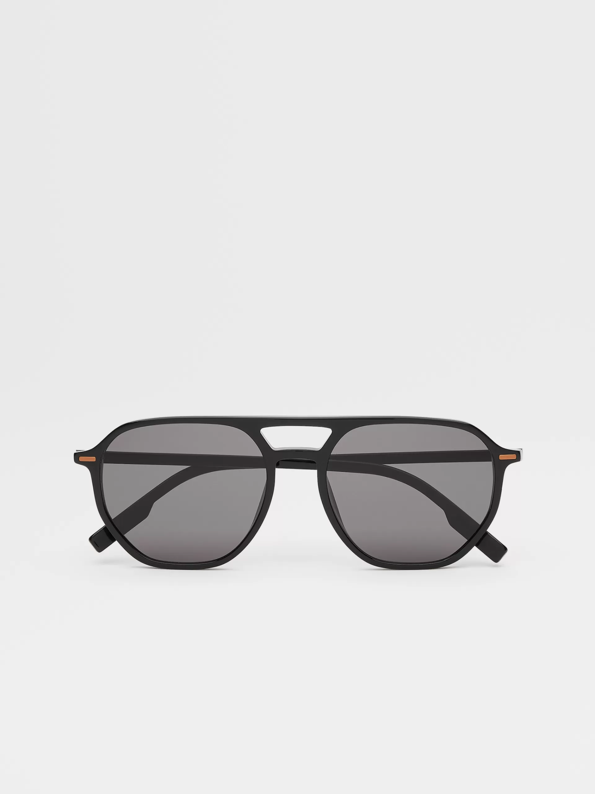 Outlet ZEGNA Lunettes De Soleil Leggerissimo En Acetate Noir Brillant