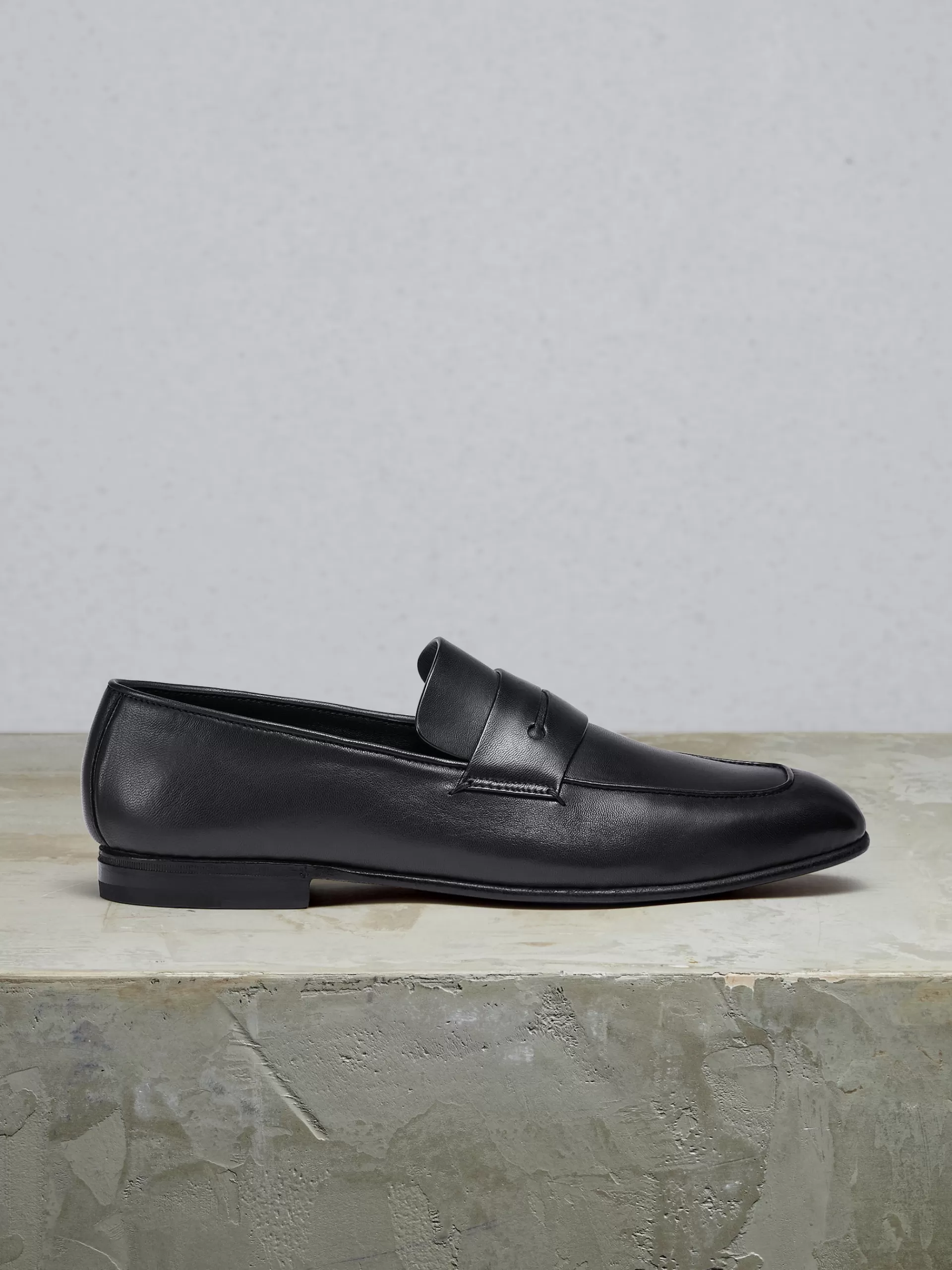 Best Sale ZEGNA Mocassins En Cuir Nappa L'Asola Bleu Marine