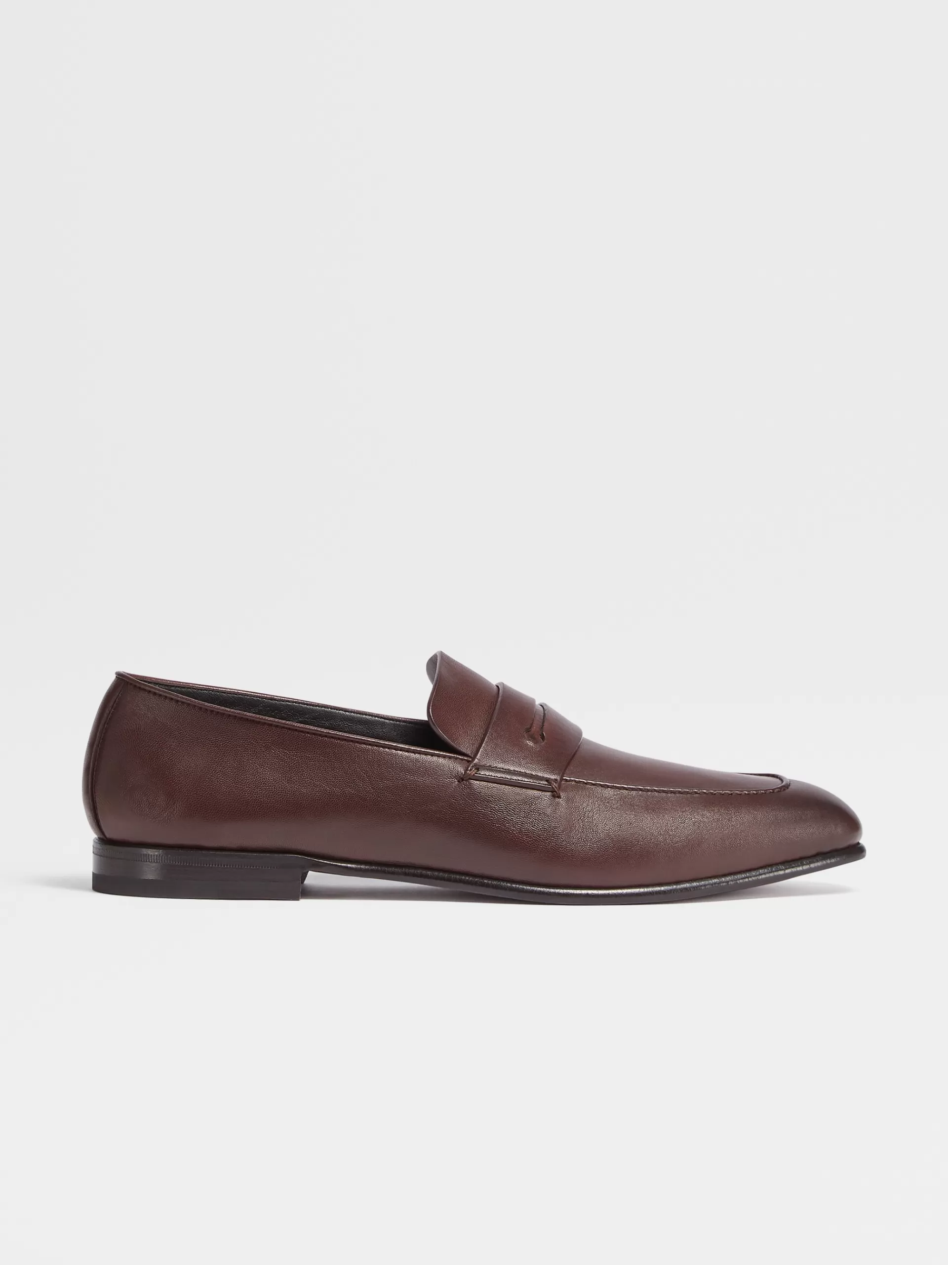 Sale ZEGNA Mocassins L'Asola En Cuir Marron Fonce