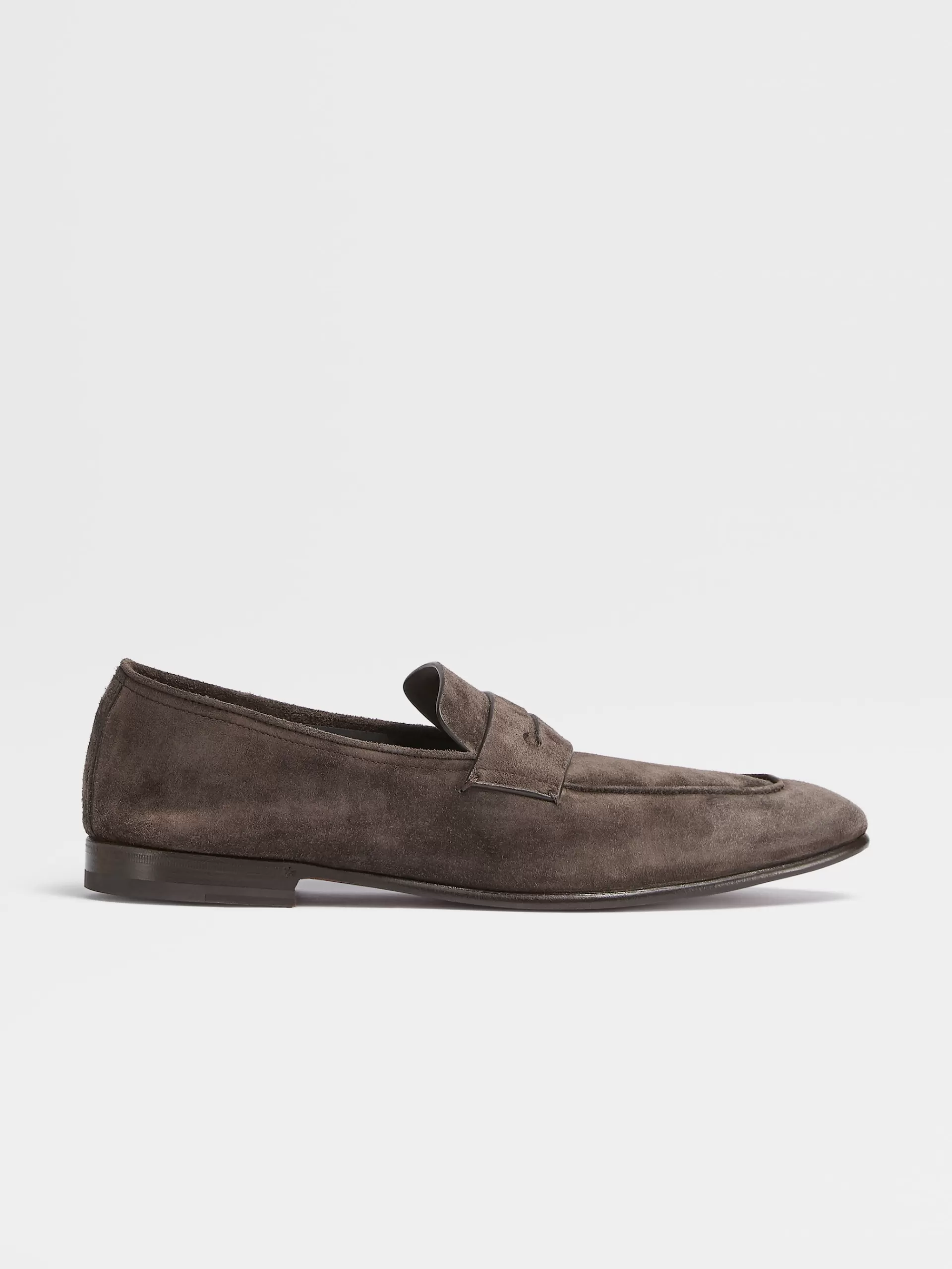 Sale ZEGNA Mocassins L'Asola En Veau Velours Marron