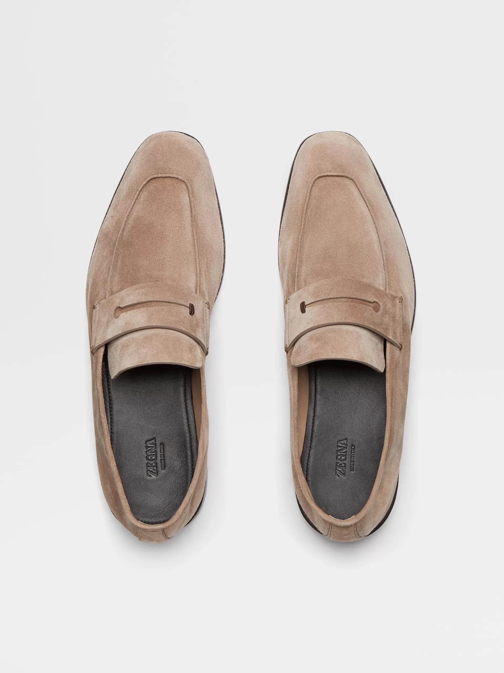 Best ZEGNA Mocassins L'Asola En Veau Velourss Beige