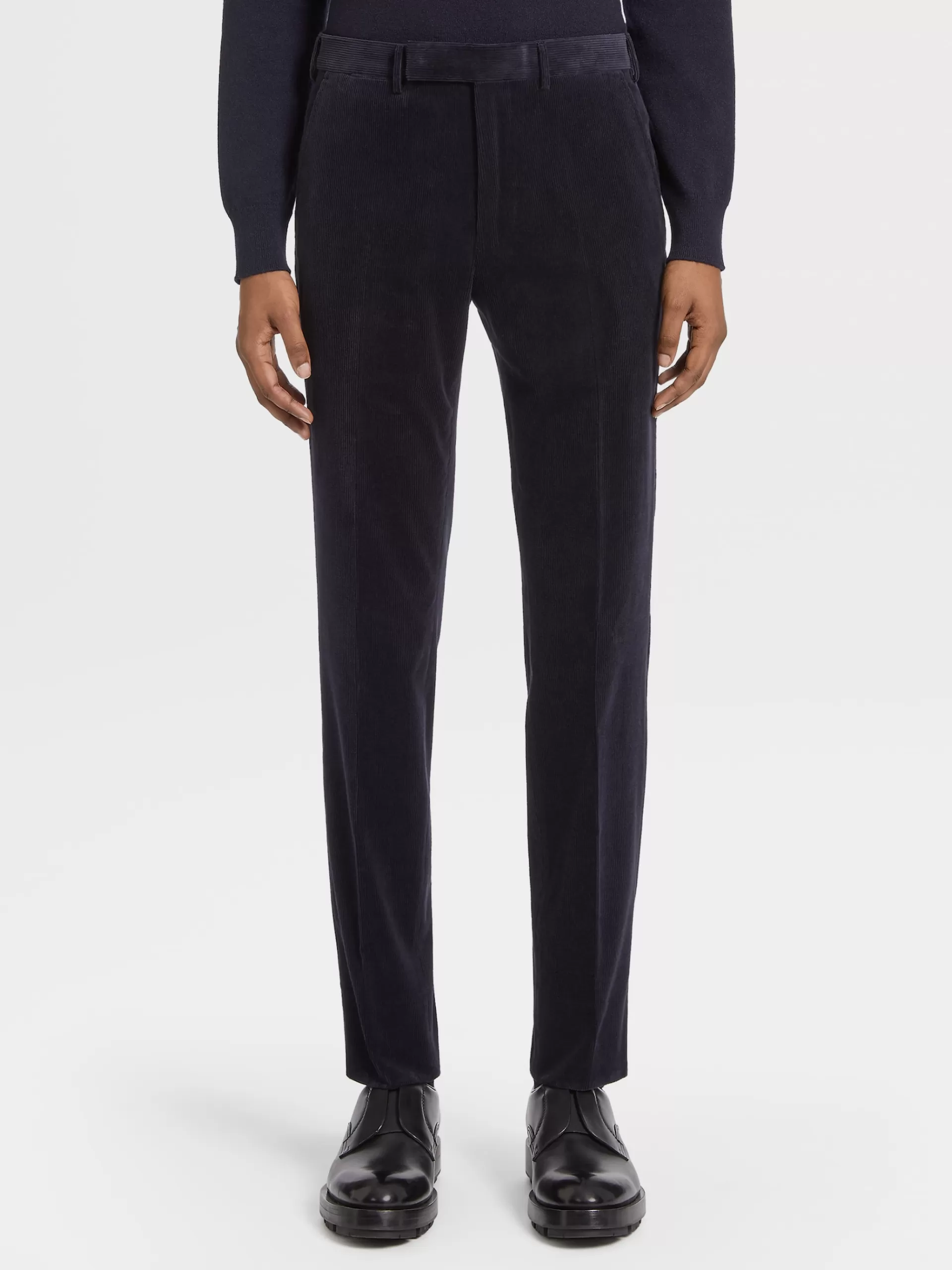 Hot ZEGNA Pantalon Cashco Bleu Marine