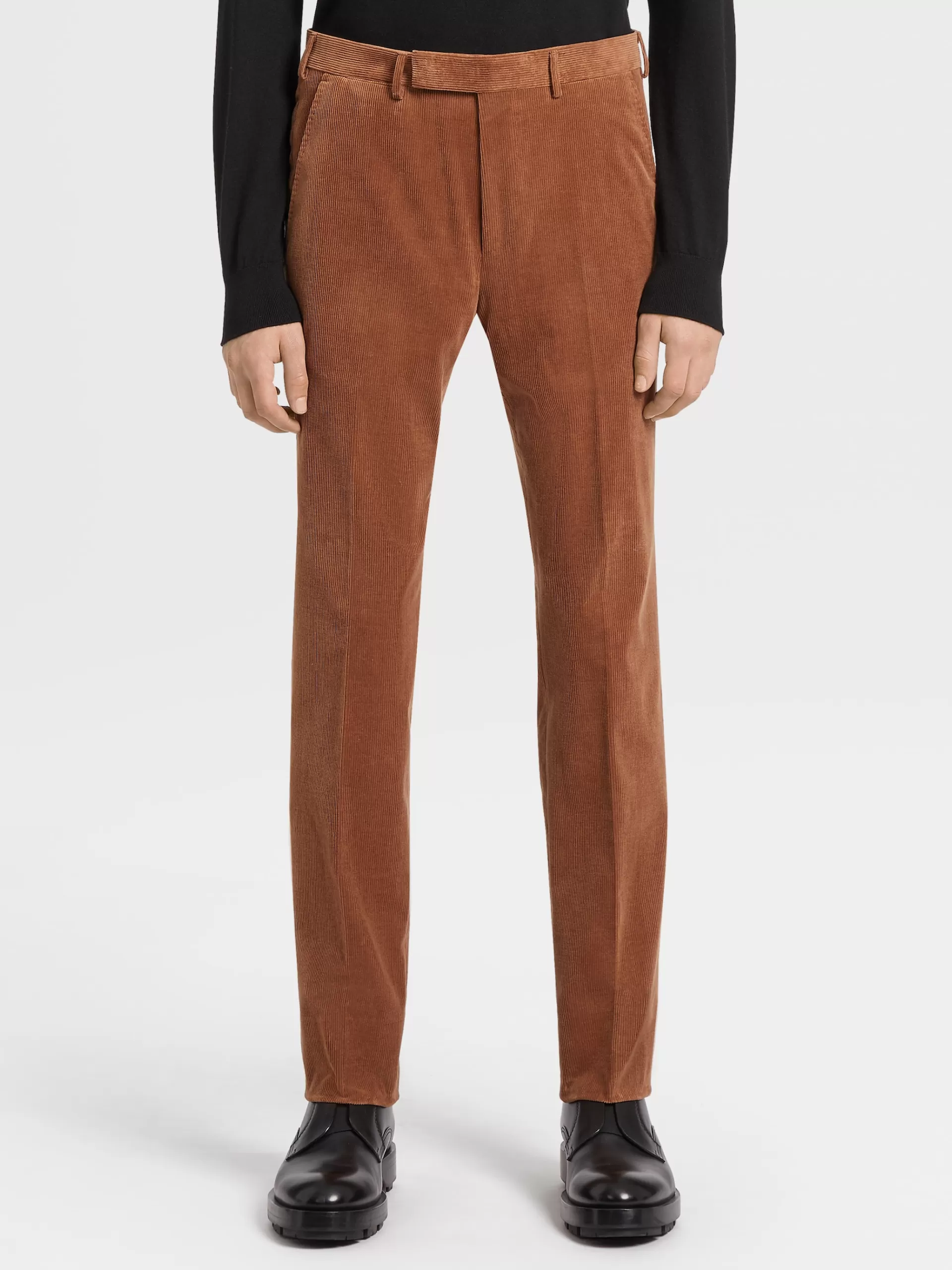 Sale ZEGNA Pantalon Cashco Marron Vigogne