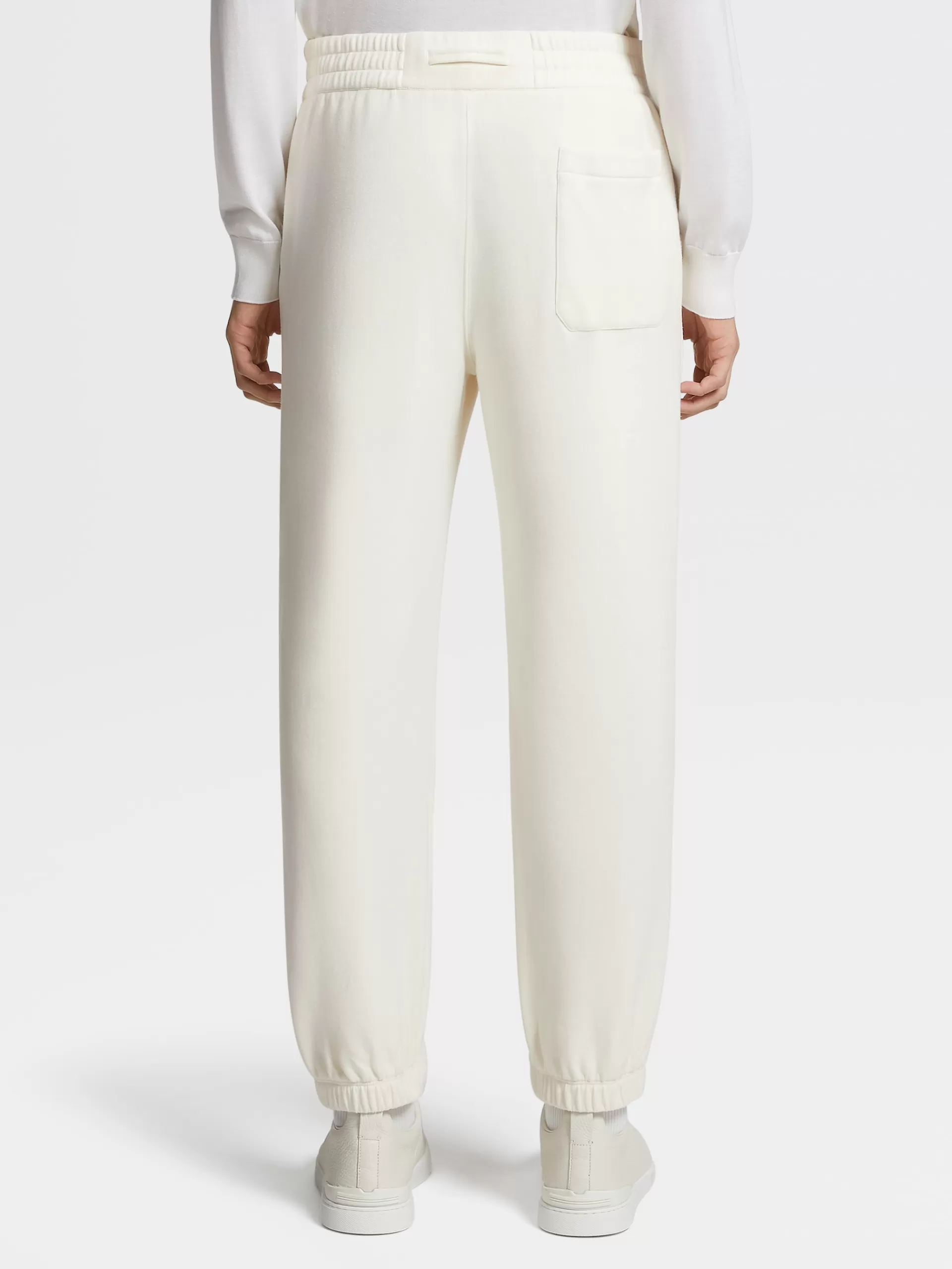 Discount ZEGNA Pantalon De Jogging En Coton Et Cachemire Blanc