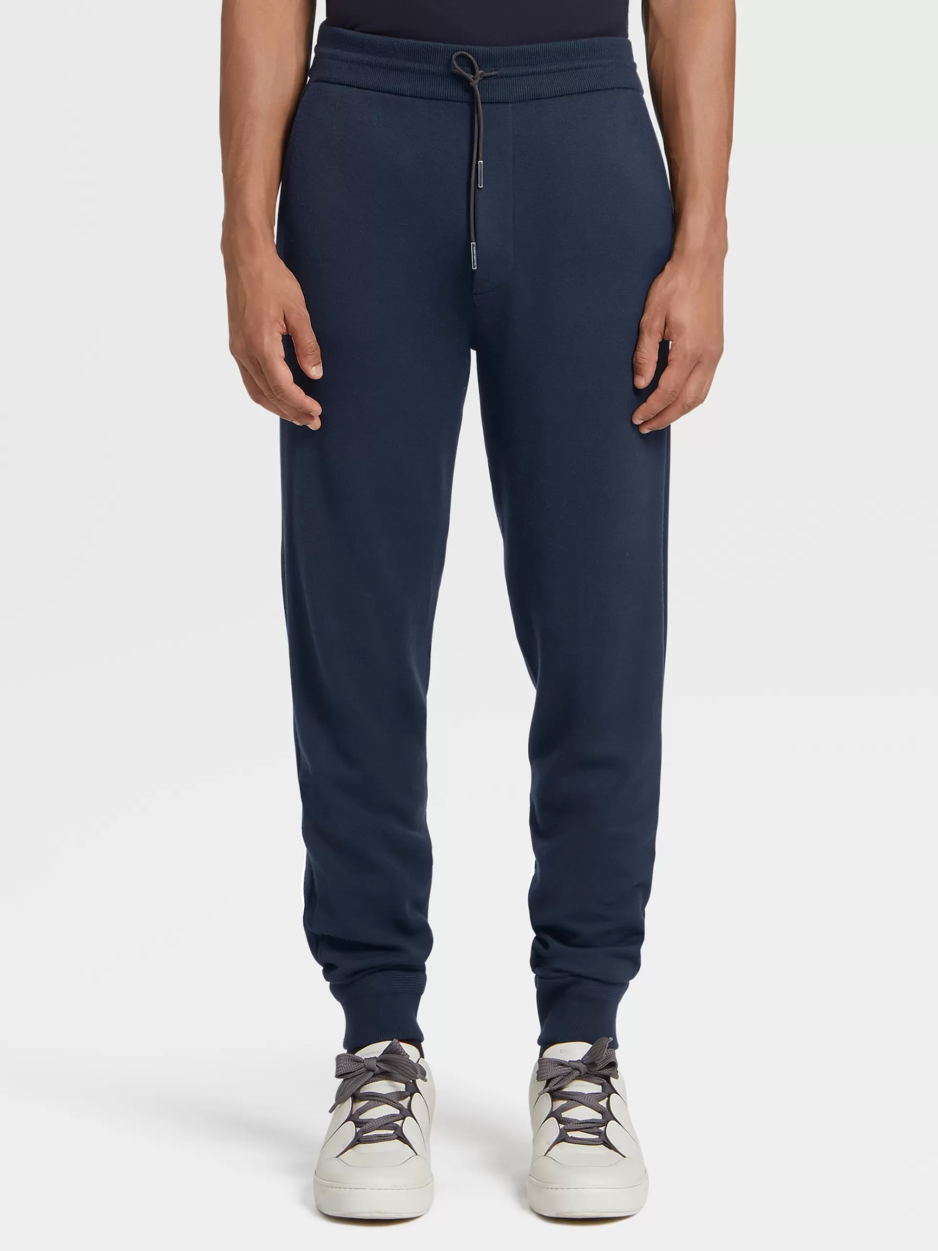 Cheap ZEGNA Pantalon De Jogging En Laine 12Milmil12 Bleu