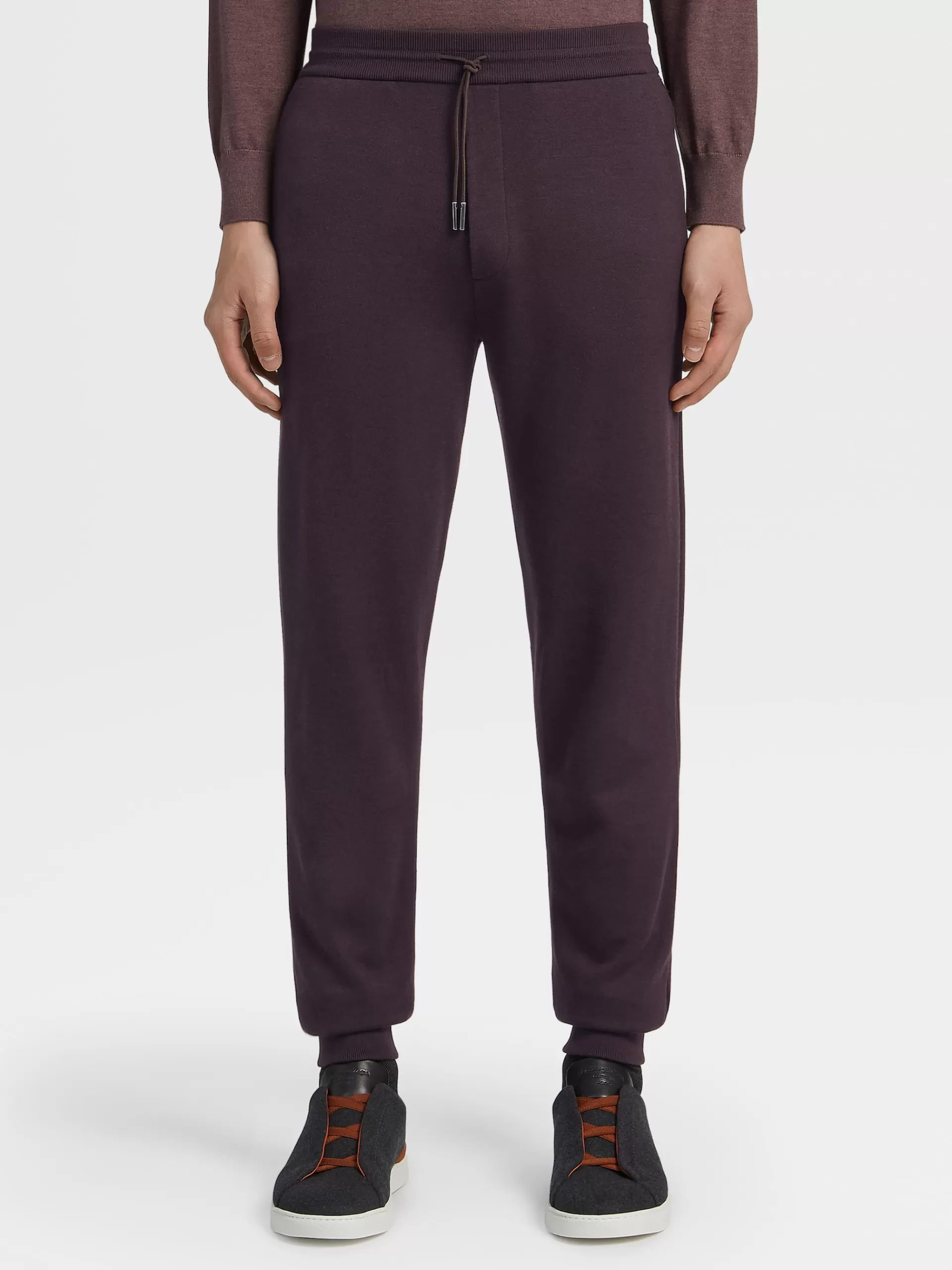 Best ZEGNA Pantalon De Jogging En Laine 12Milmil12 Bordeaux