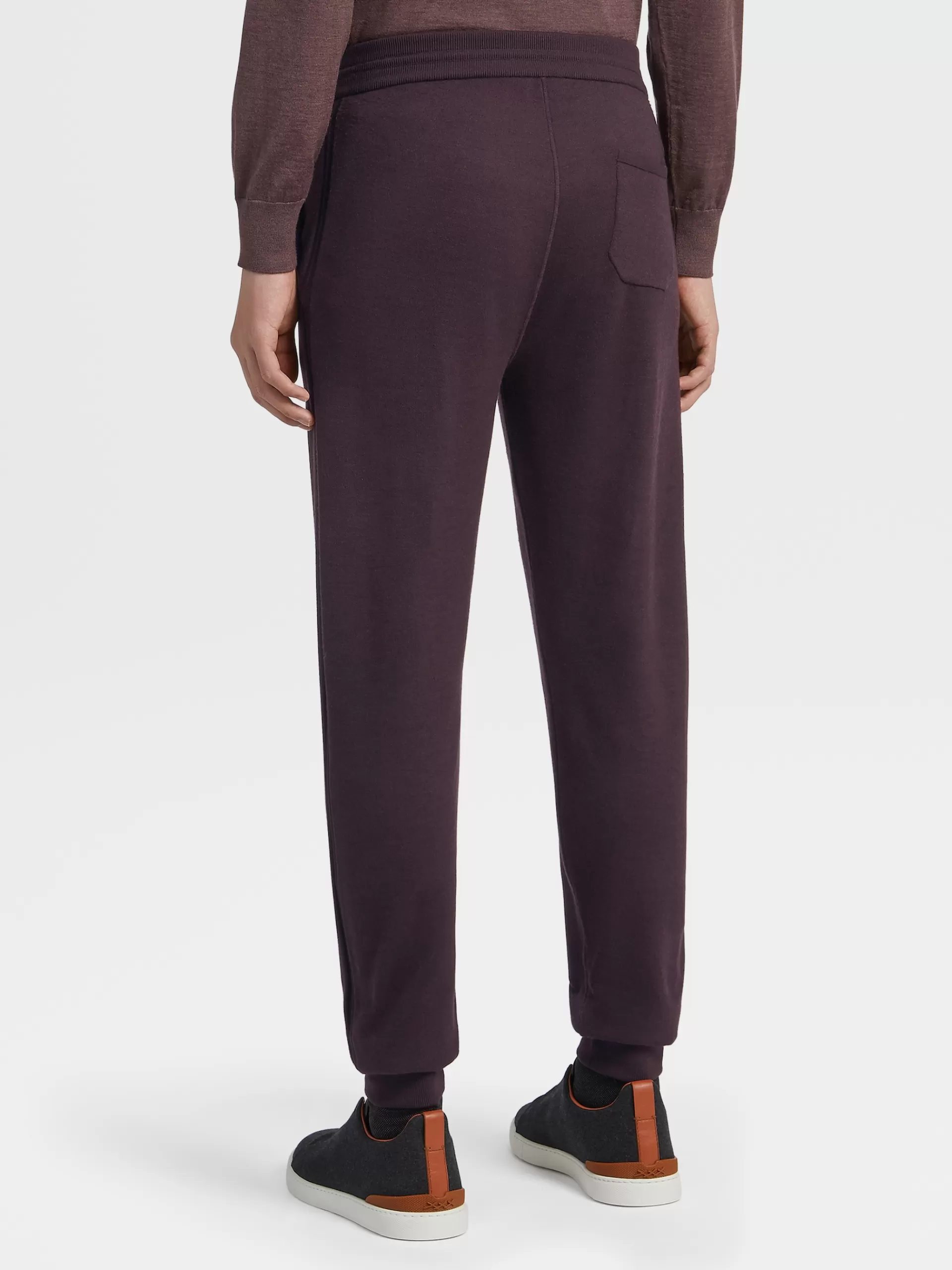 Fashion ZEGNA Pantalon De Jogging En Laine 12Milmil12 Bordeaux