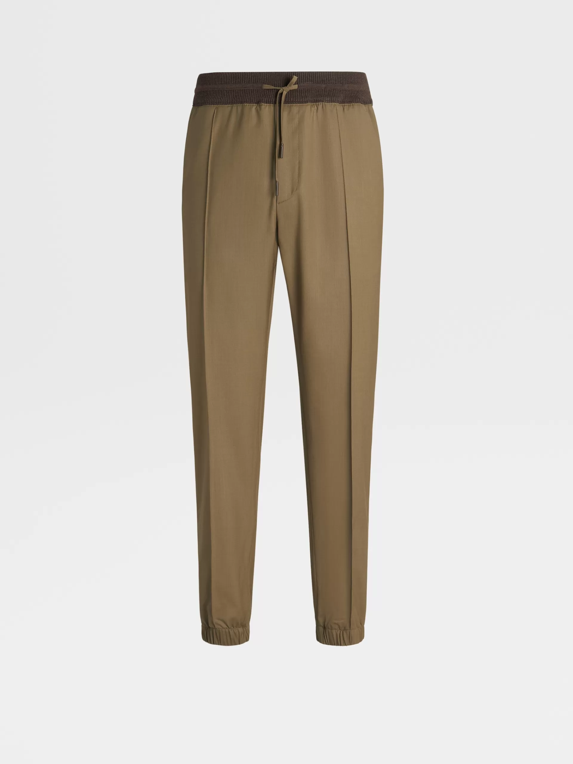 Clearance ZEGNA Pantalon De Jogging En Laine High Performance™ Marron Clair