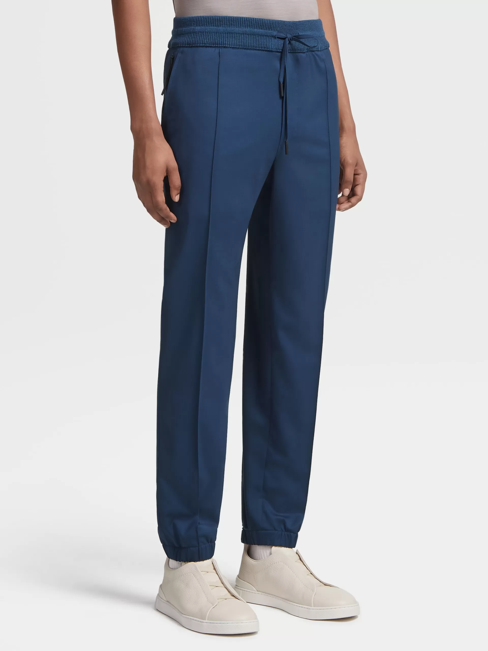 Clearance ZEGNA Pantalon De Jogging En Laine High Performance™ Bleu Sarcelle