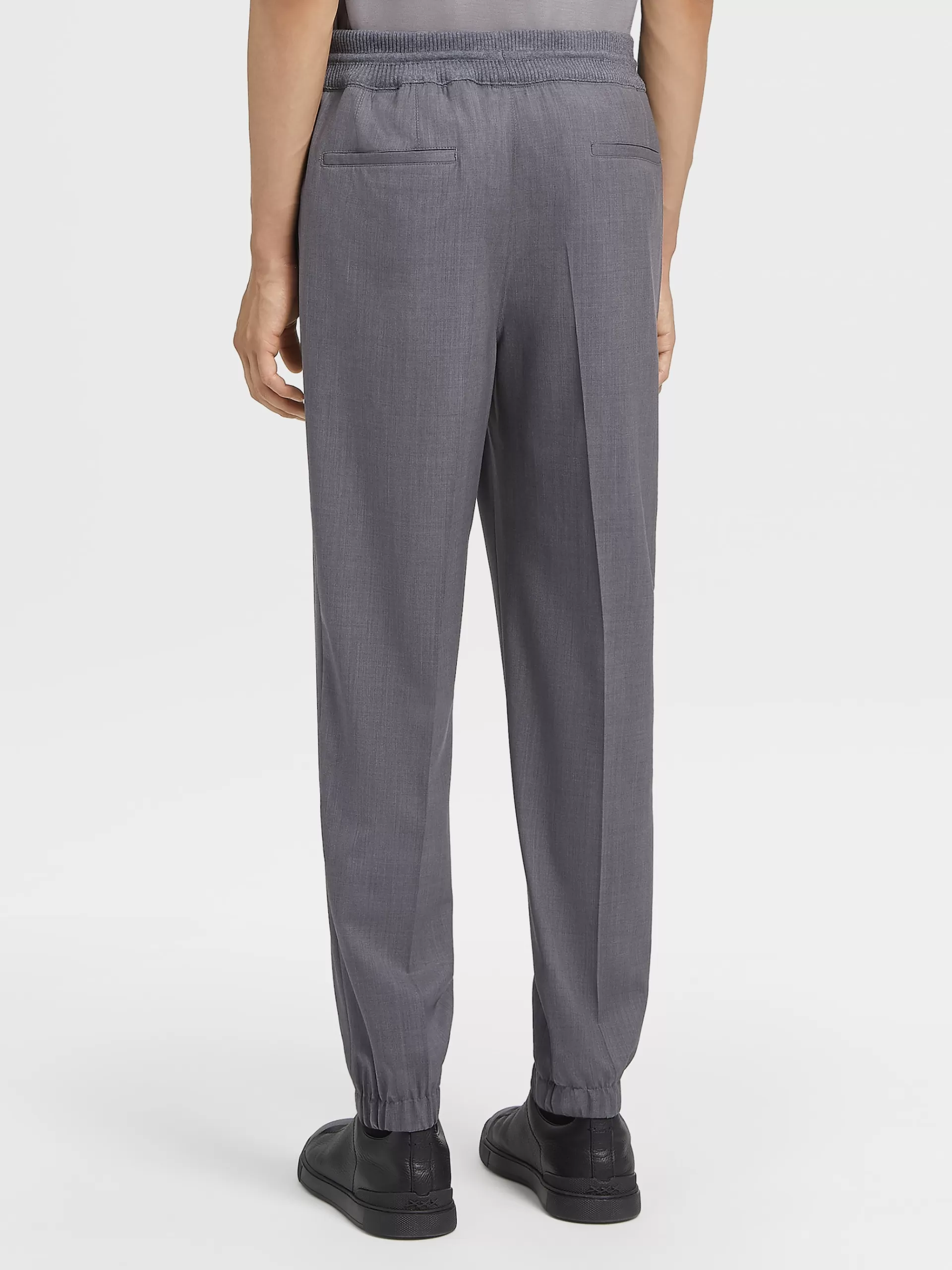 Fashion ZEGNA Pantalon De Jogging En Laine High Performance™ Gris Chine