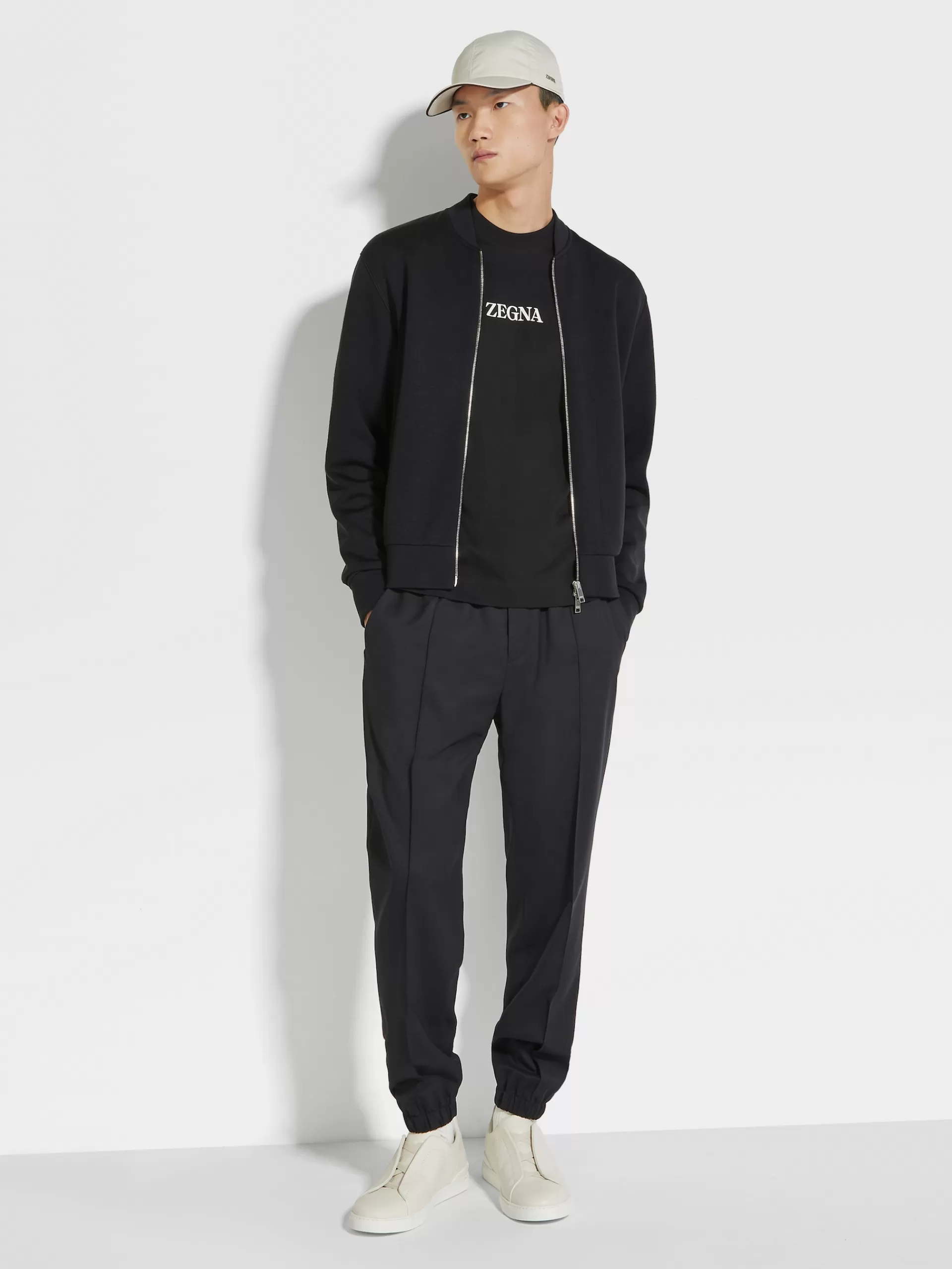 Store ZEGNA Pantalon De Jogging En Laine High Performance™ Noir