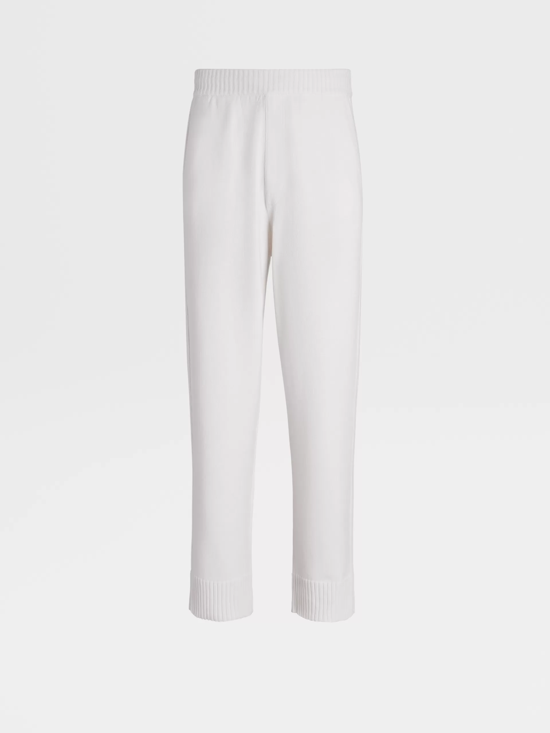 Hot ZEGNA Pantalon De Jogging En Maile De Cachemire Et Coton Blanc