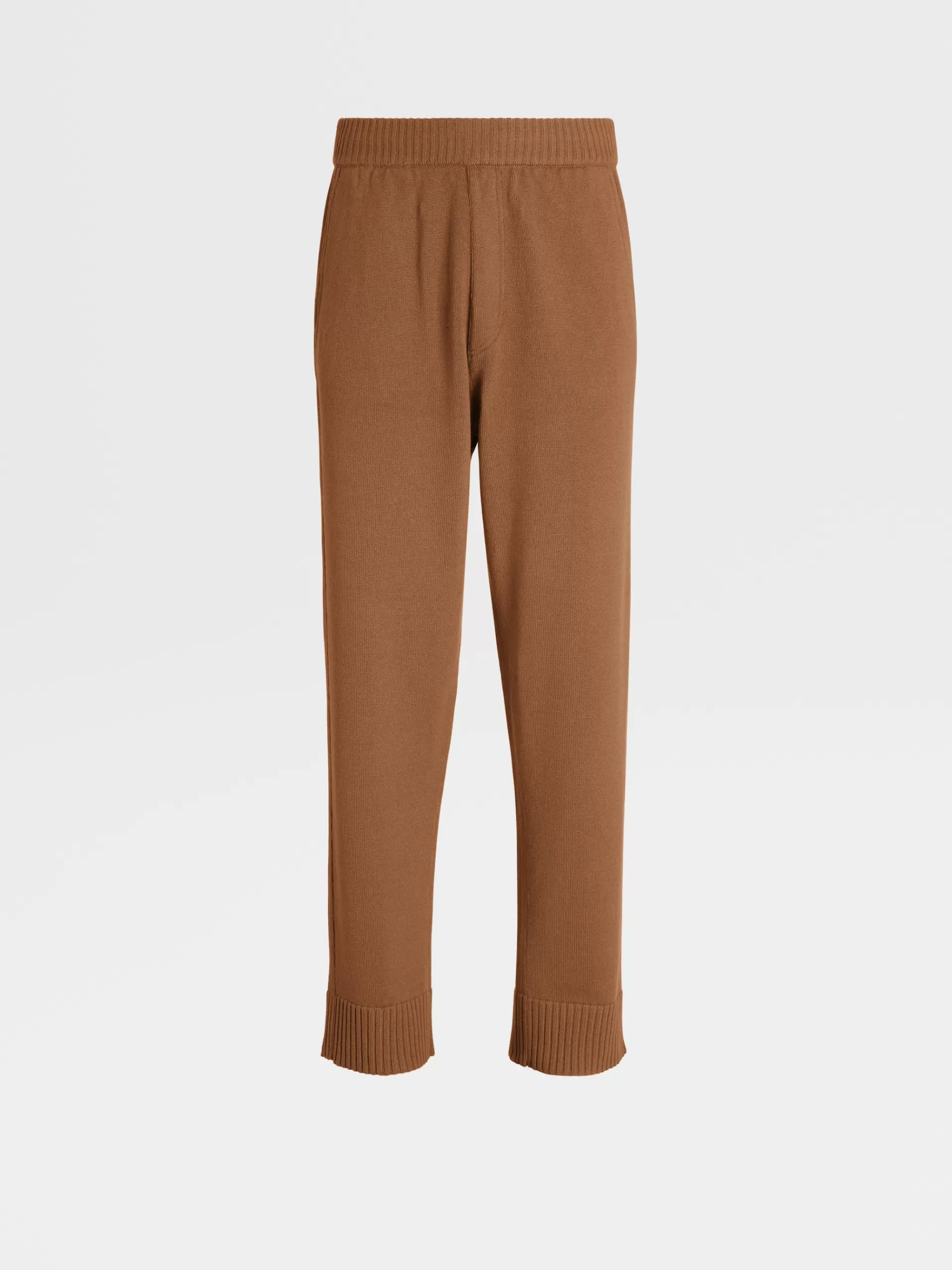 Fashion ZEGNA Pantalon De Jogging En Maille De Cachemire Et Coton Marron Vigogne