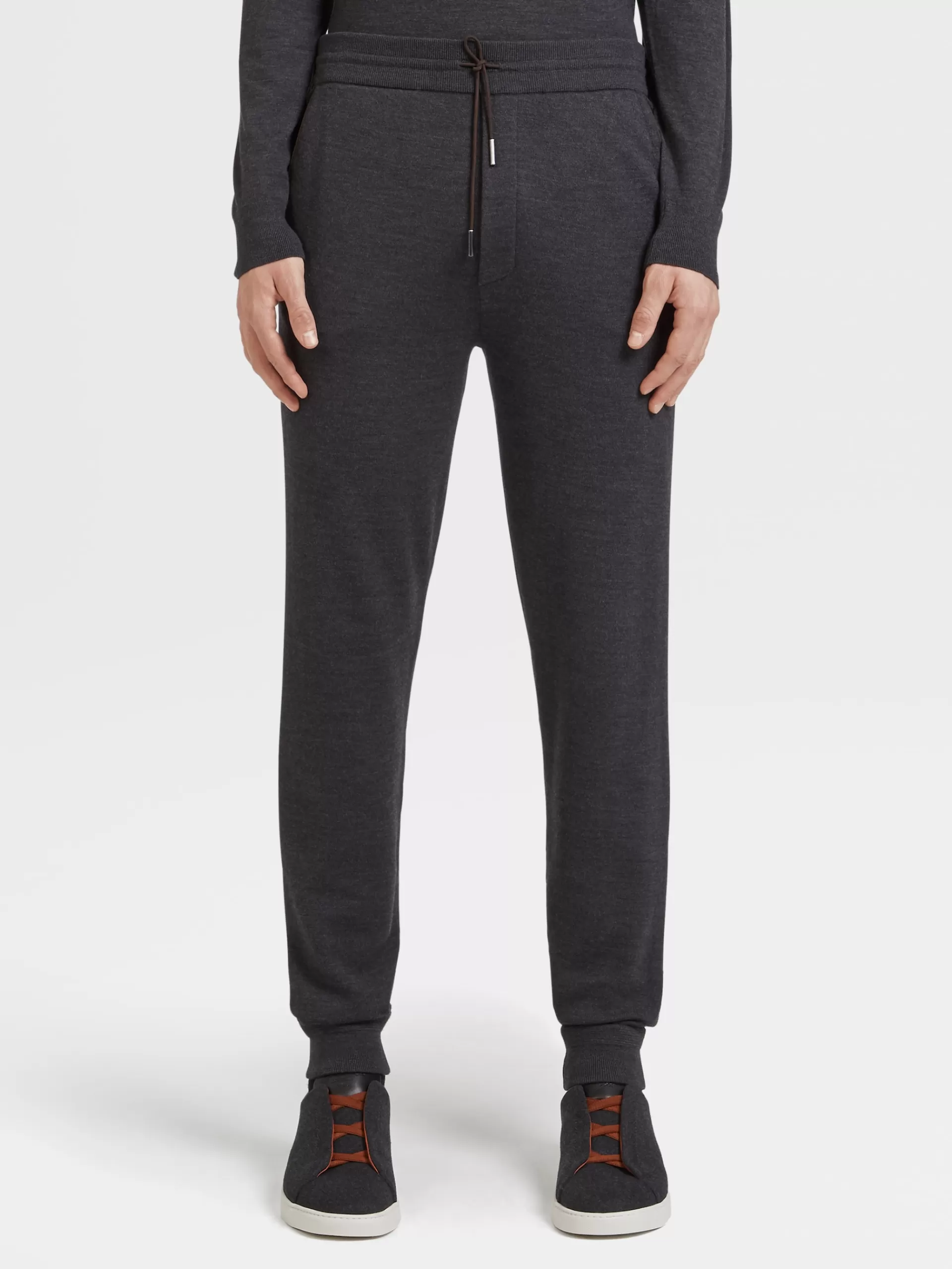 Best Sale ZEGNA Pantalon De Jogging En Maille De Laine 12Milmil12 Gris