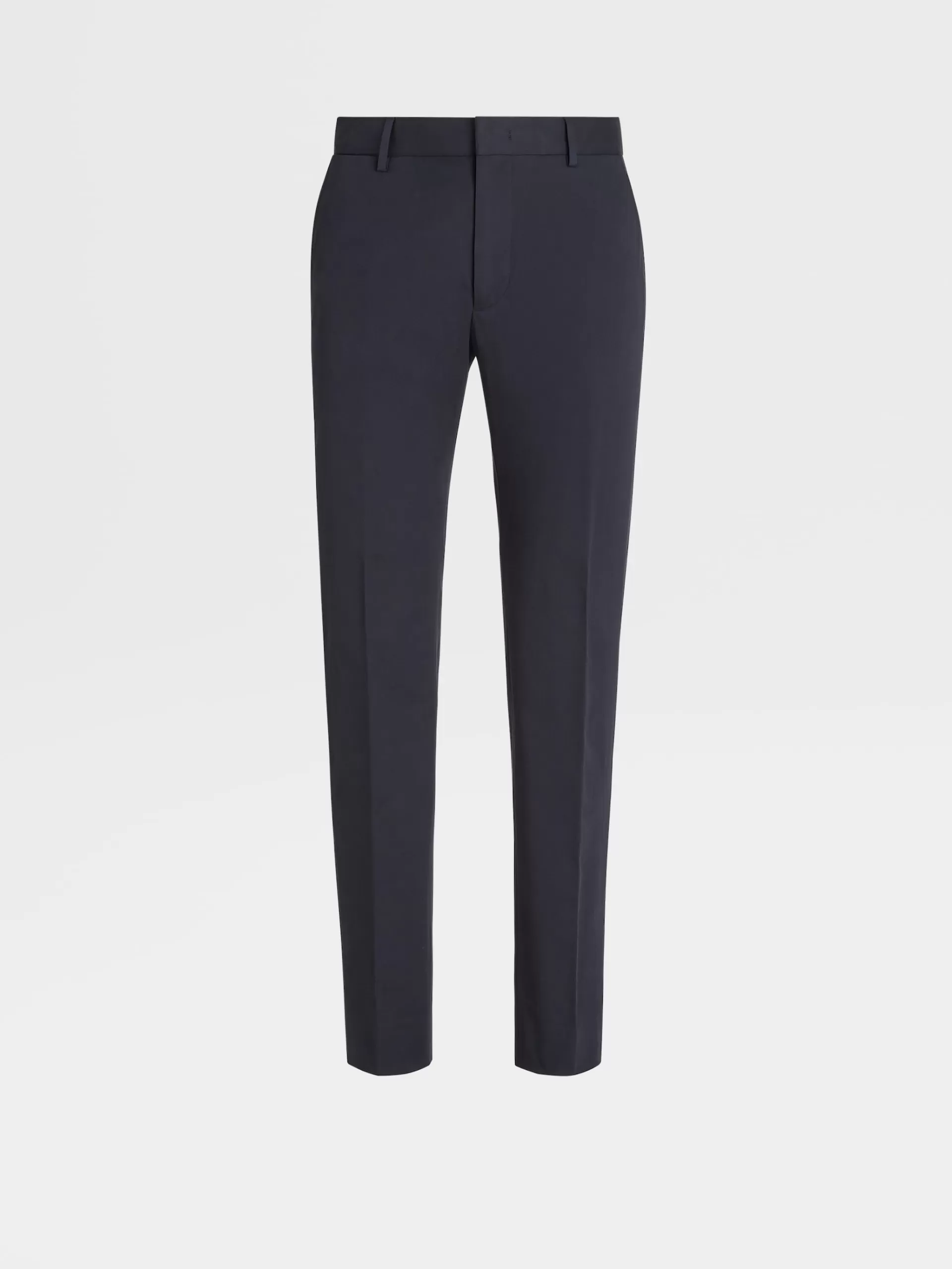 Sale ZEGNA Pantalon En Coton Bleu Marine