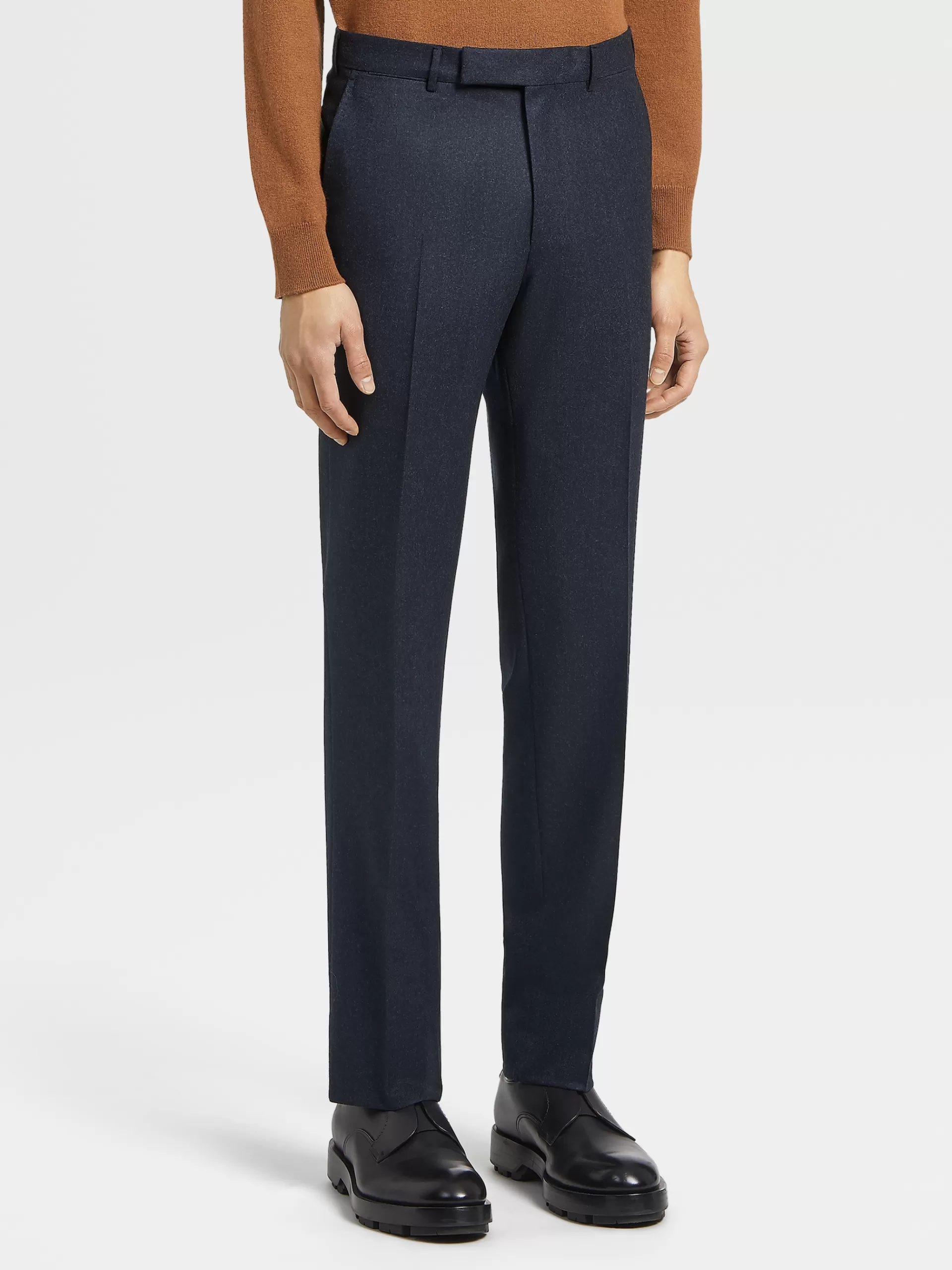 Clearance ZEGNA Pantalon En Laine Pure Bleu