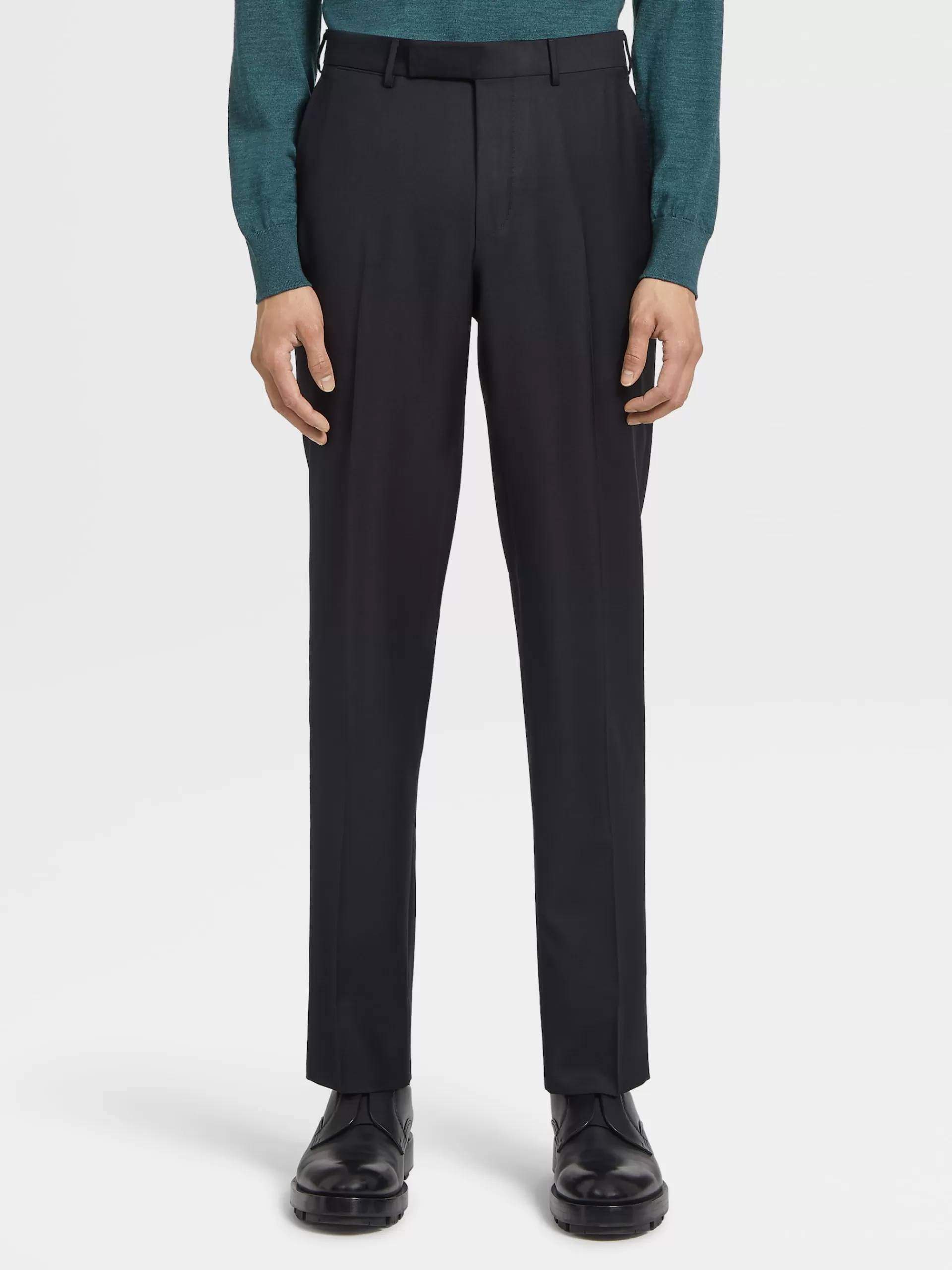 Hot ZEGNA Pantalon En Laine Trofeo™ Noir