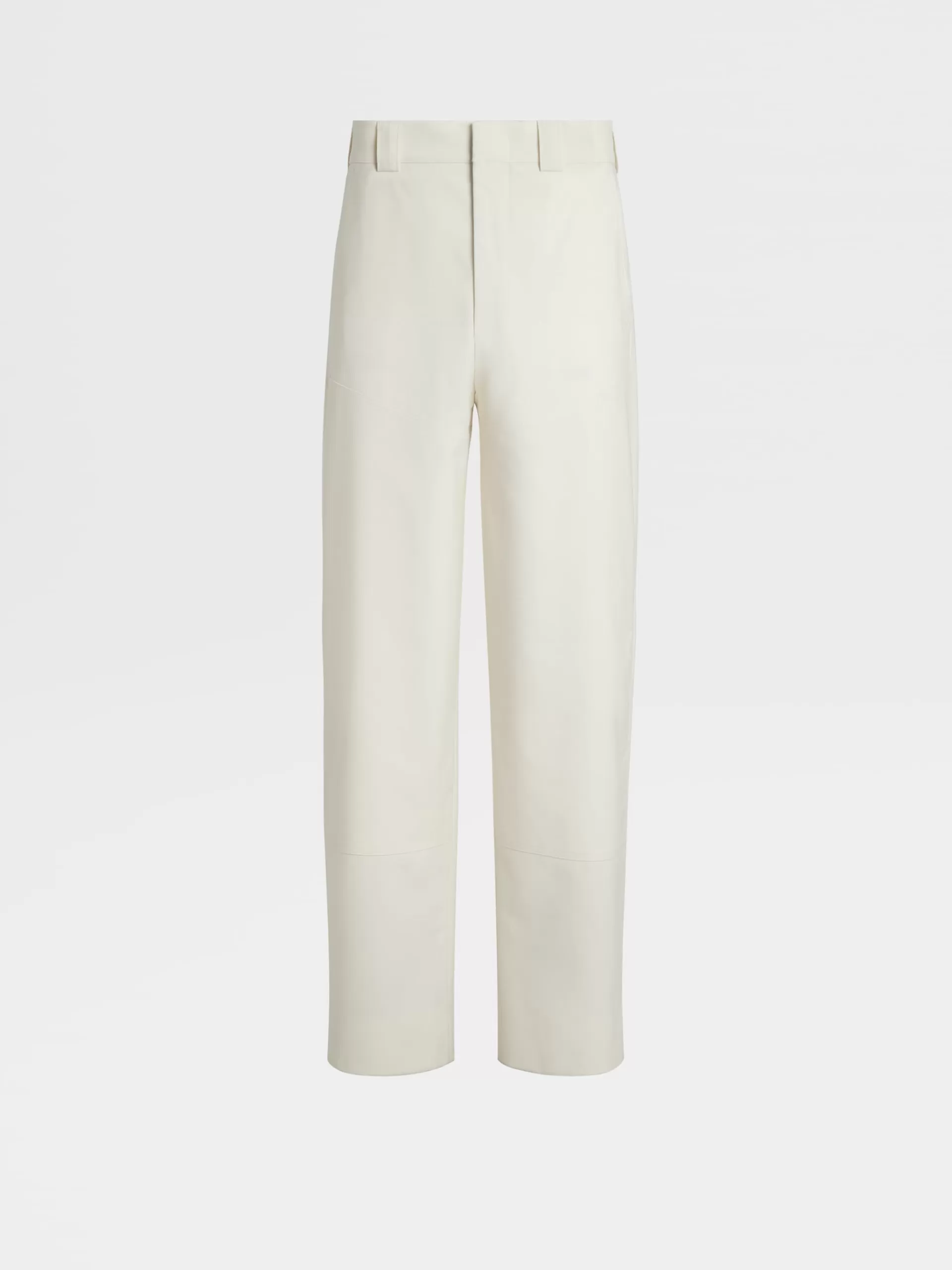 Hot ZEGNA Pantalon Workwear En Laine Pure Blanc Casse