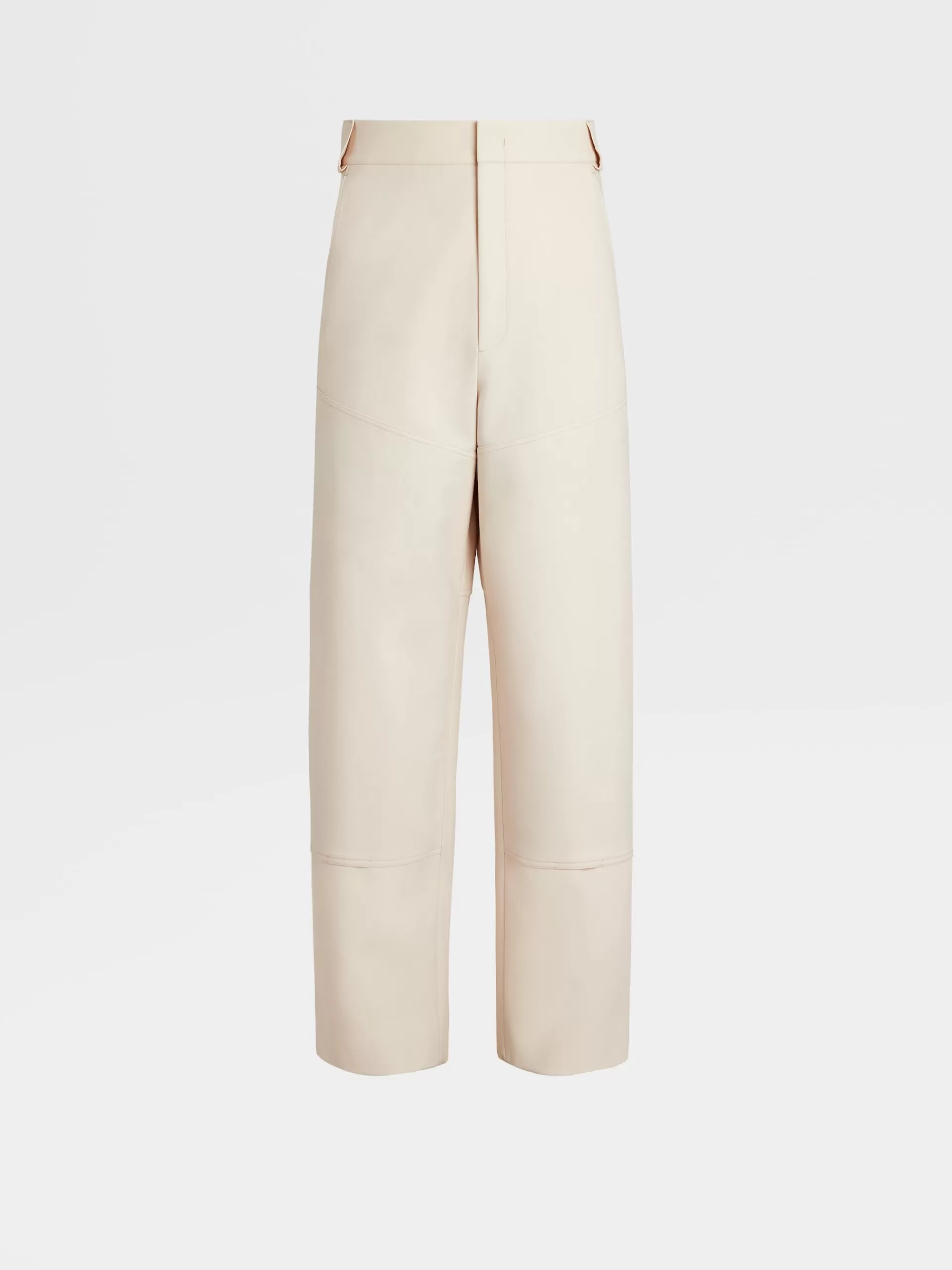 Online ZEGNA Pantalon Workwear En Laine Pure Beige Clair