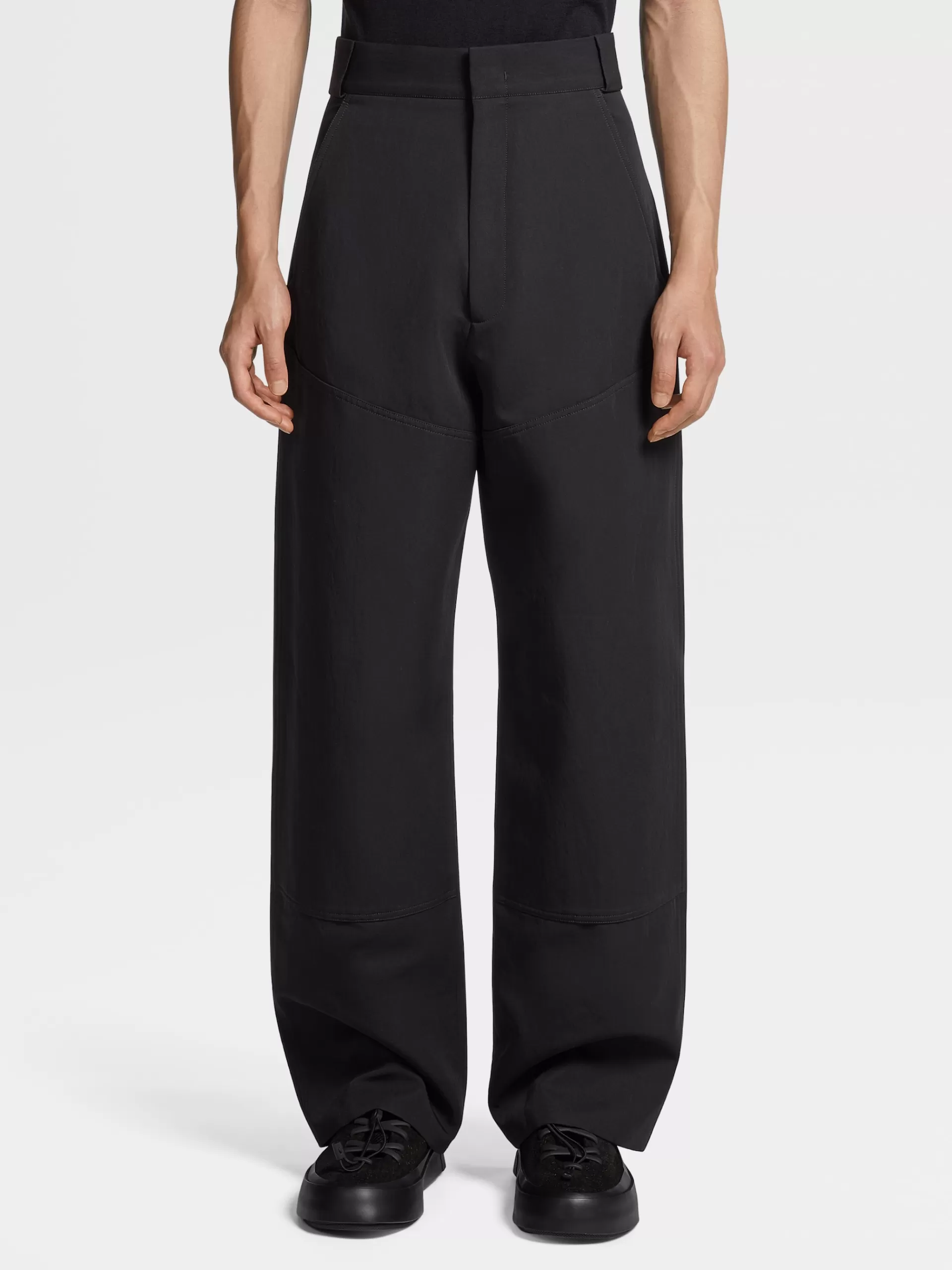 Online ZEGNA Pantalon Workwear En Laine Puree Noir