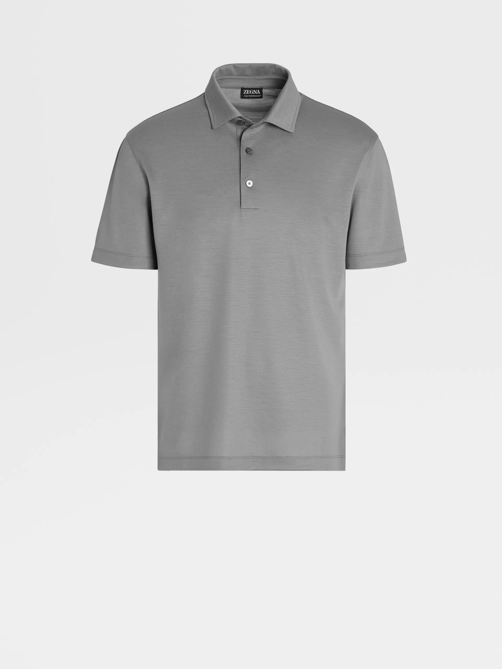 Hot ZEGNA Polo A Manches Courtes En Laine High Performance™ Gris