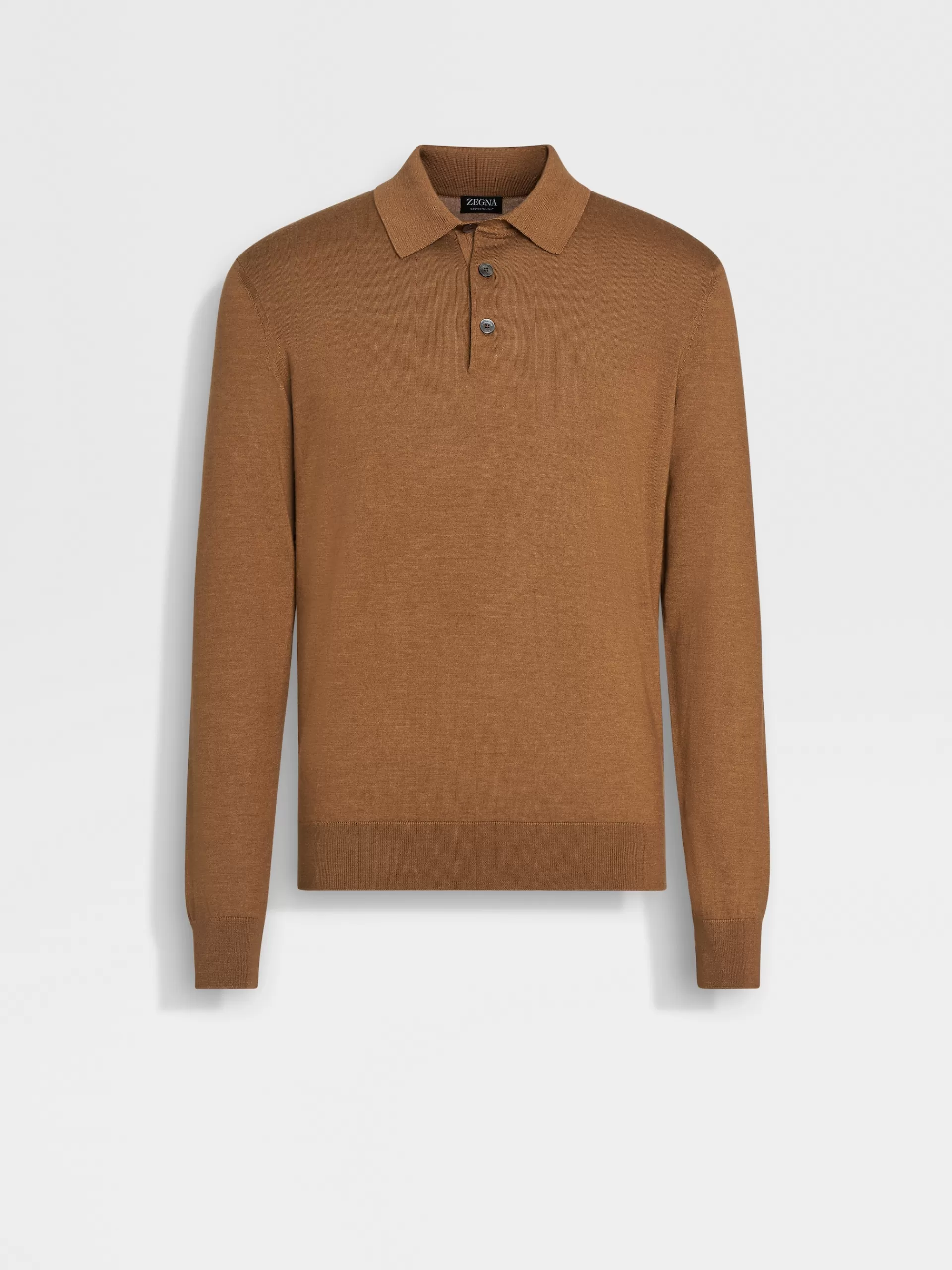 Sale ZEGNA Polo Cashseta Light Marron Vigogne