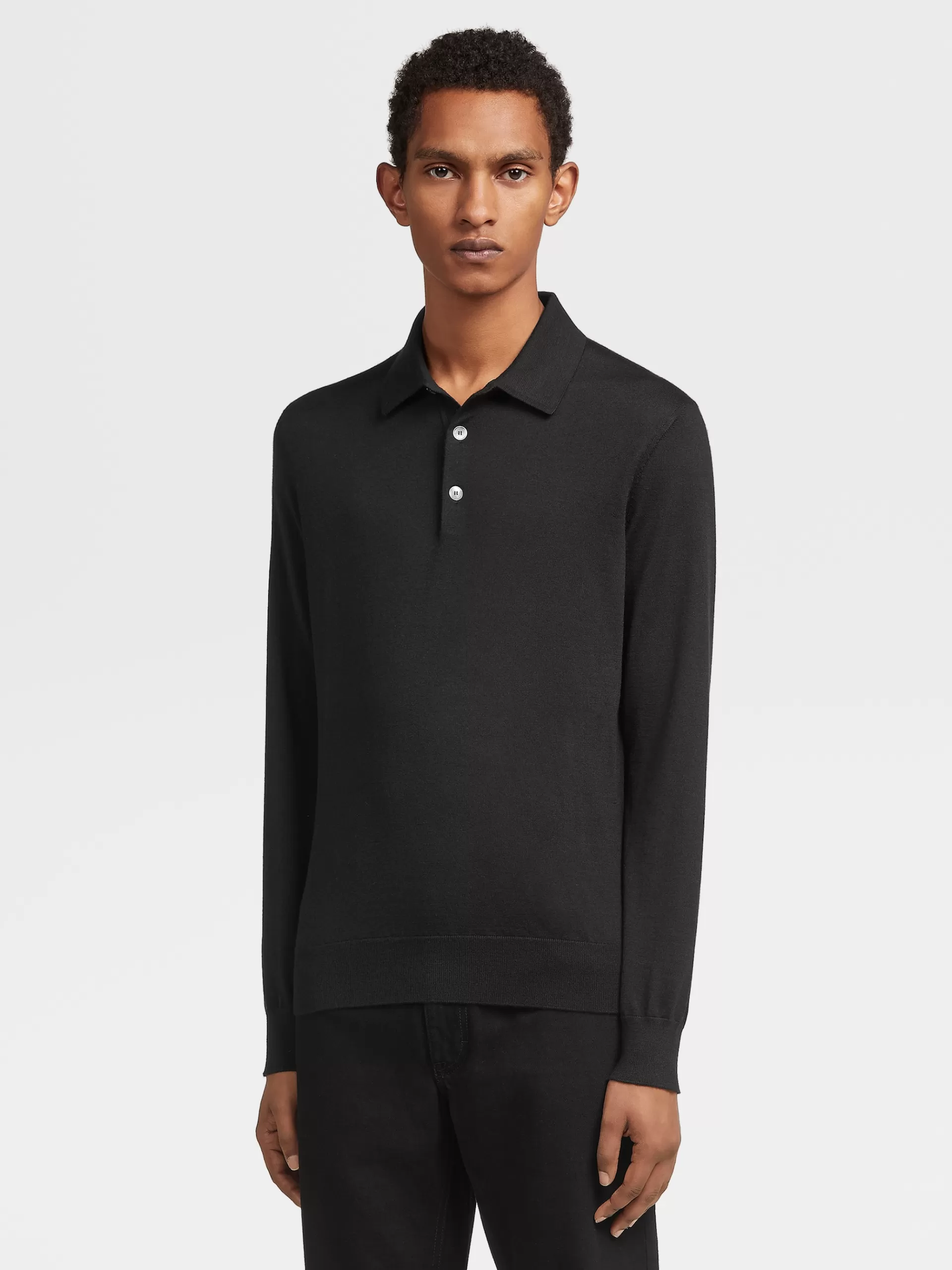 Online ZEGNA Polo Cashseta Light Noir