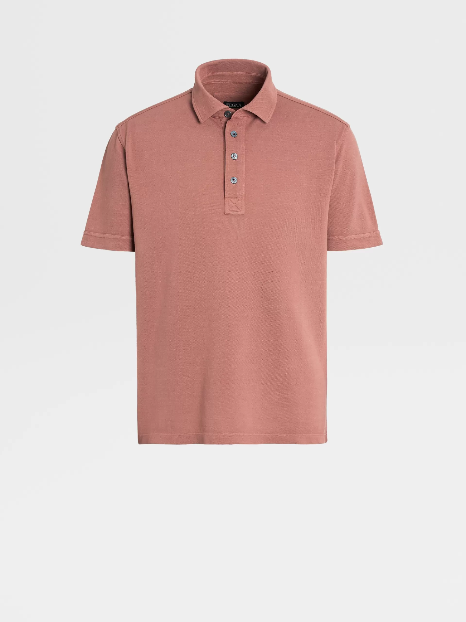 Flash Sale ZEGNA Polo Manches Courtes En Coton Et Soie Bordeaux Clair