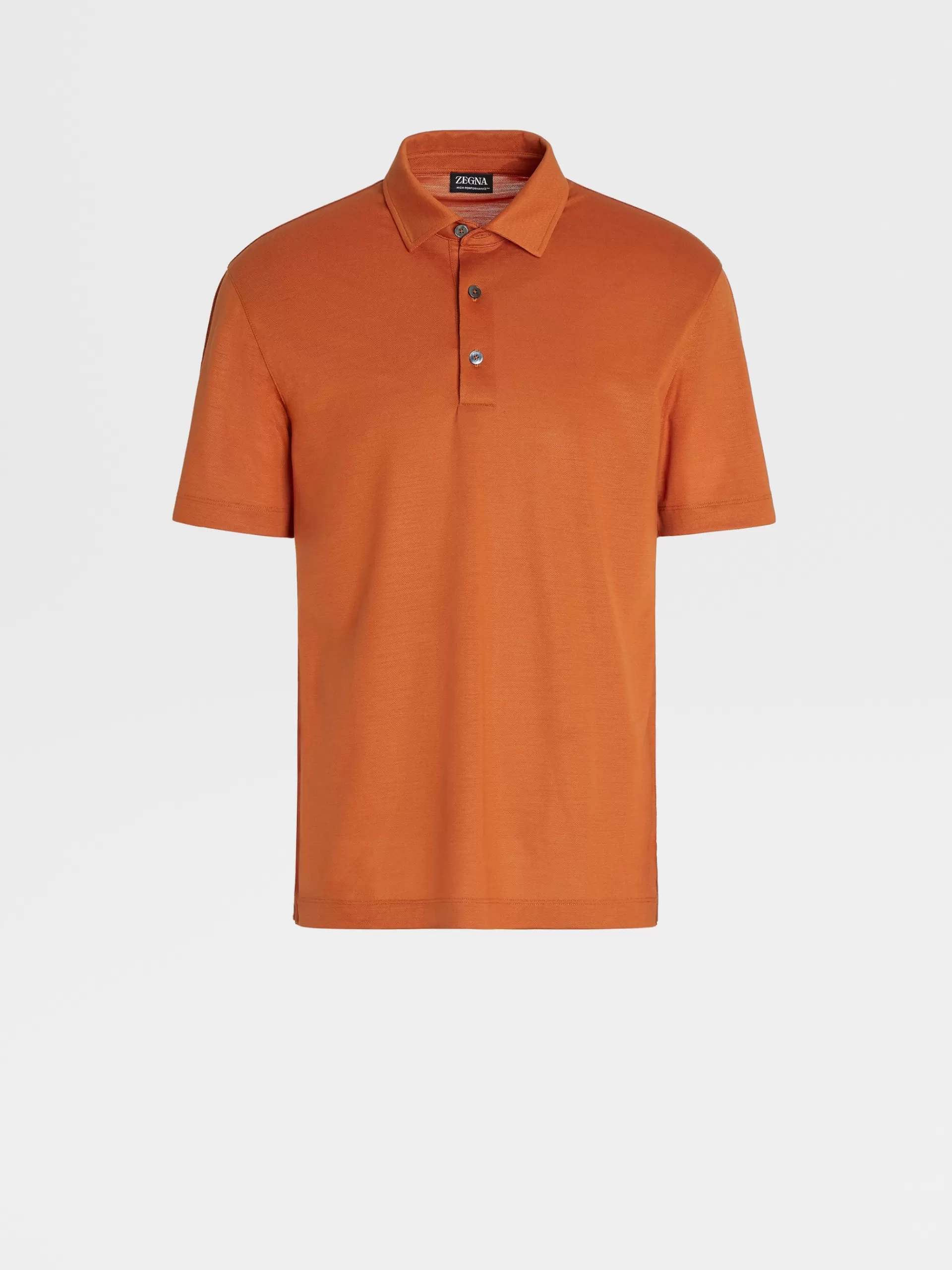 Cheap ZEGNA Polo Manches Courtes En Laine High Performance™ Orange