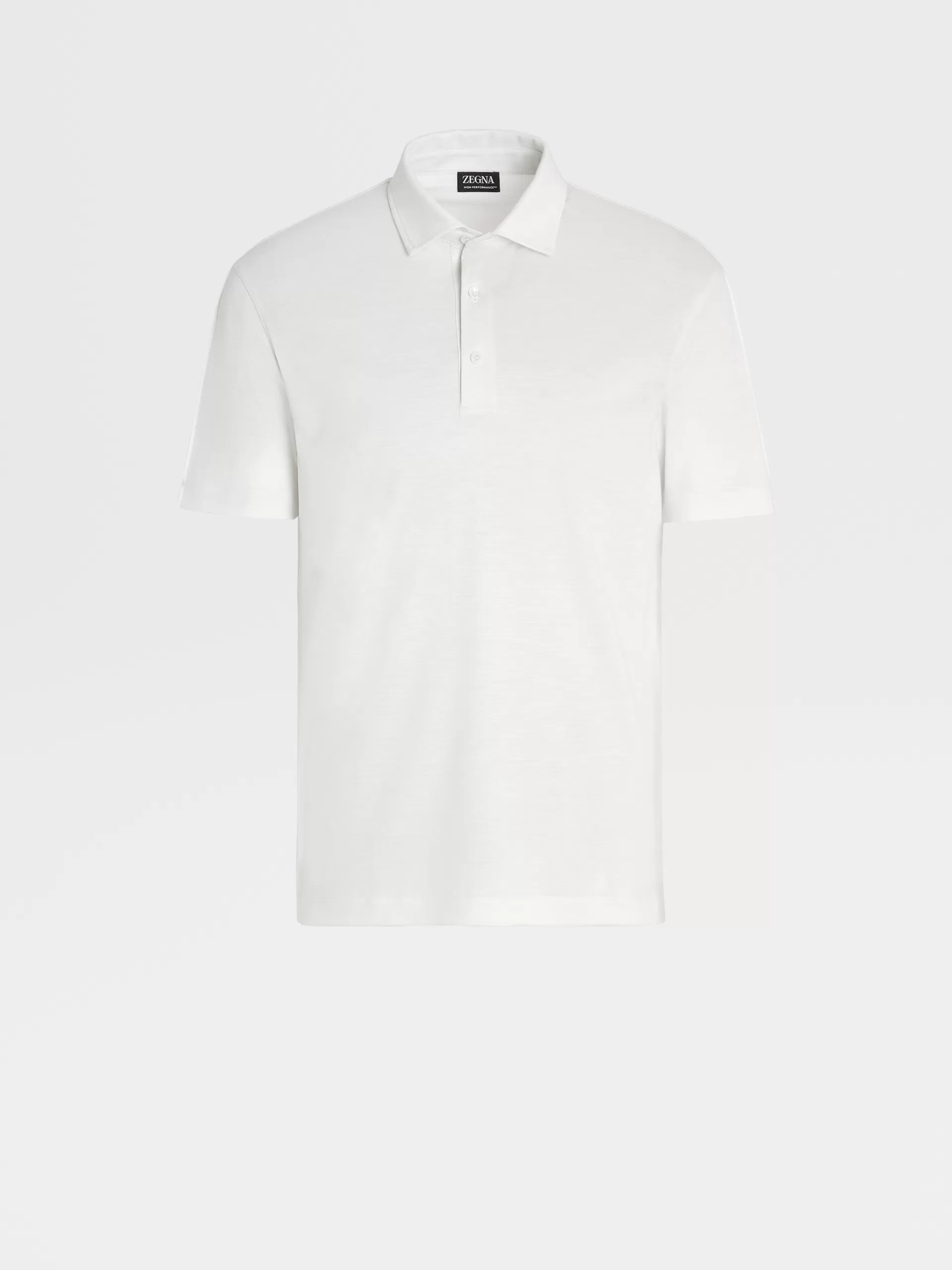 Clearance ZEGNA Polo Manches Courtes En Laine High Performance™ Blanc