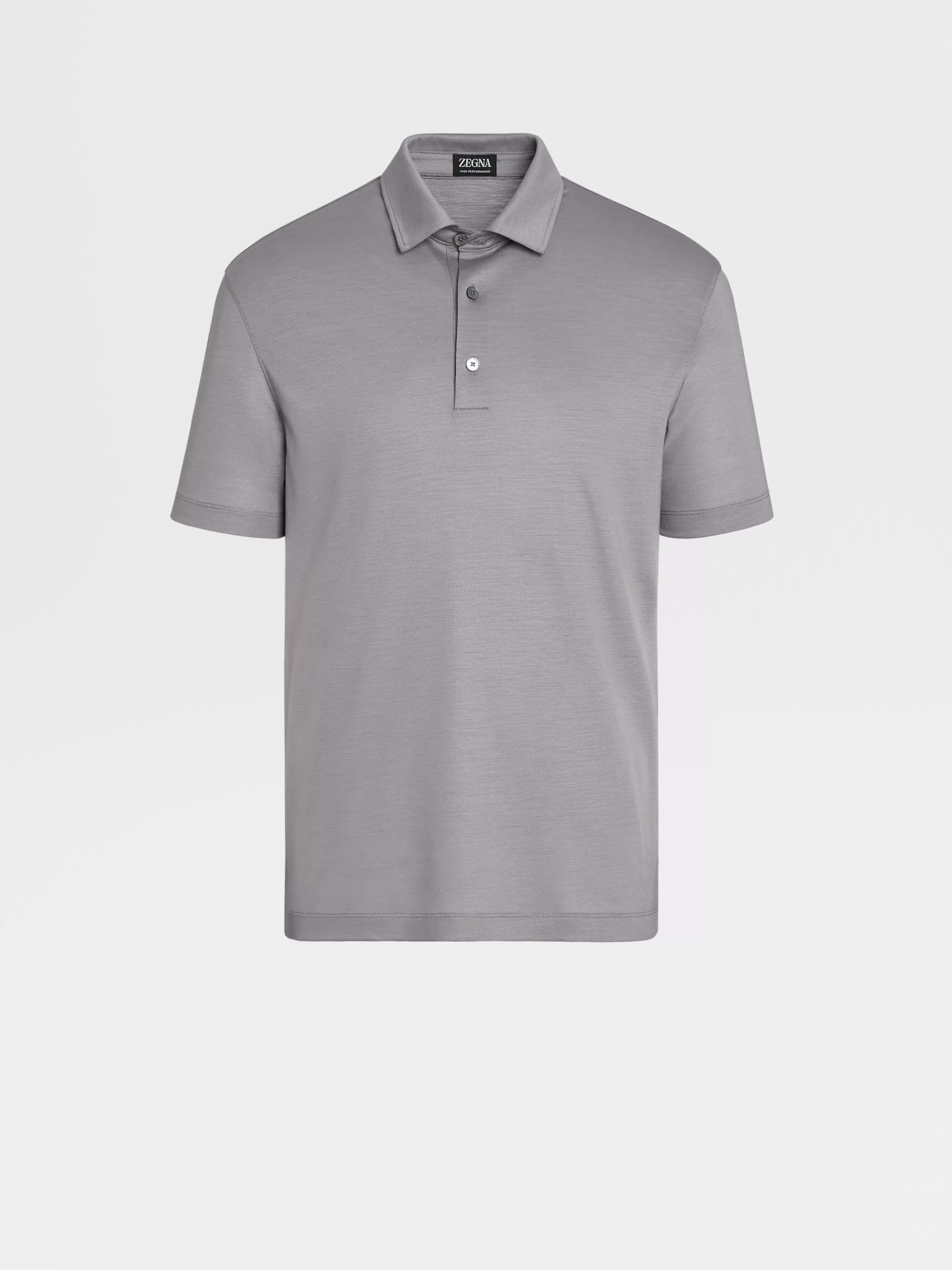 Flash Sale ZEGNA Polo Manches Courtes En Laine High Performance™ Gris Chine