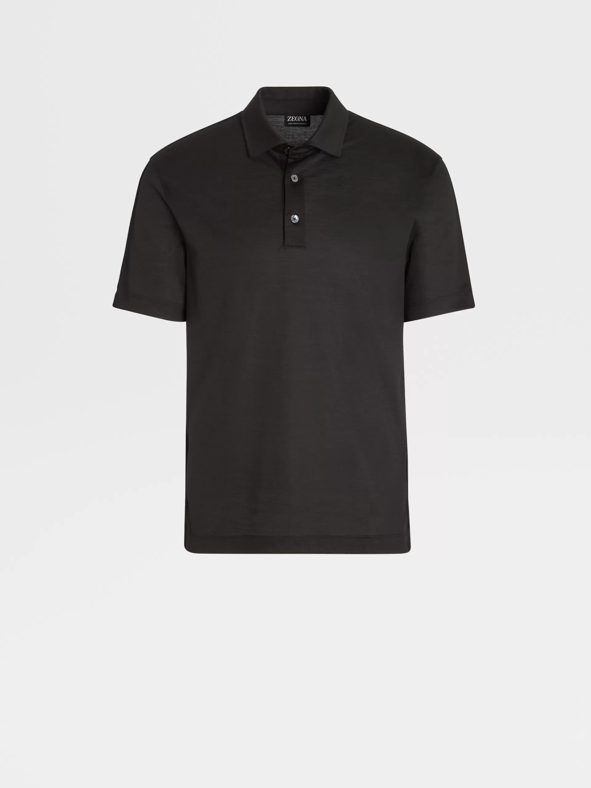 Hot ZEGNA Polo Manches Courtes En Laine High Performance™E Noir