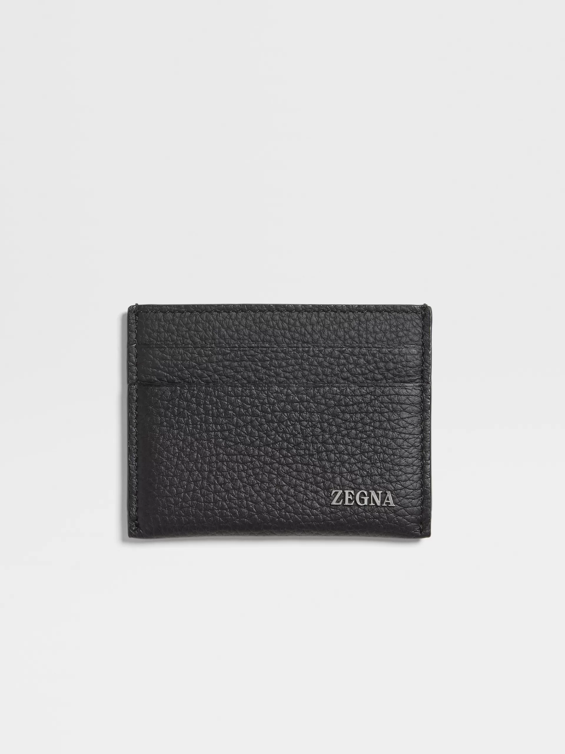 Sale ZEGNA Porte-Cartes En Cuir De Cerf Noir