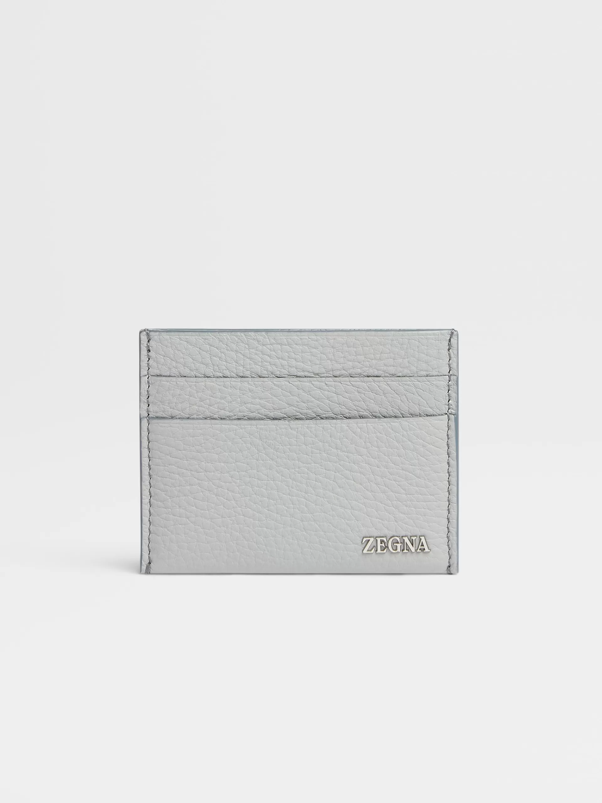 Online ZEGNA Porte-Cartes En Cuir De Cerf Gris Chine