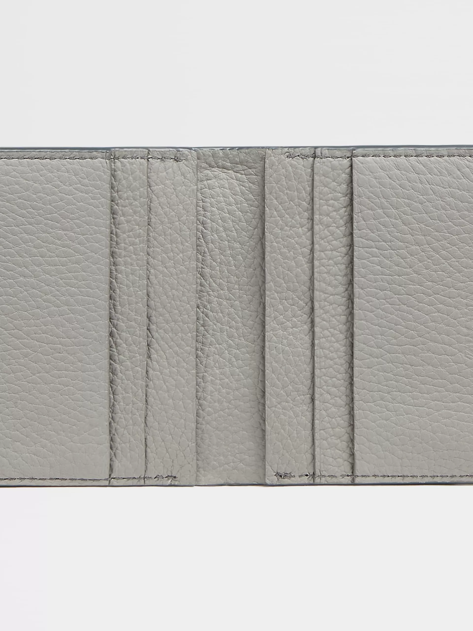 Cheap ZEGNA Porte-Cartes Pliable En Cuir De Cerf Gris Chine