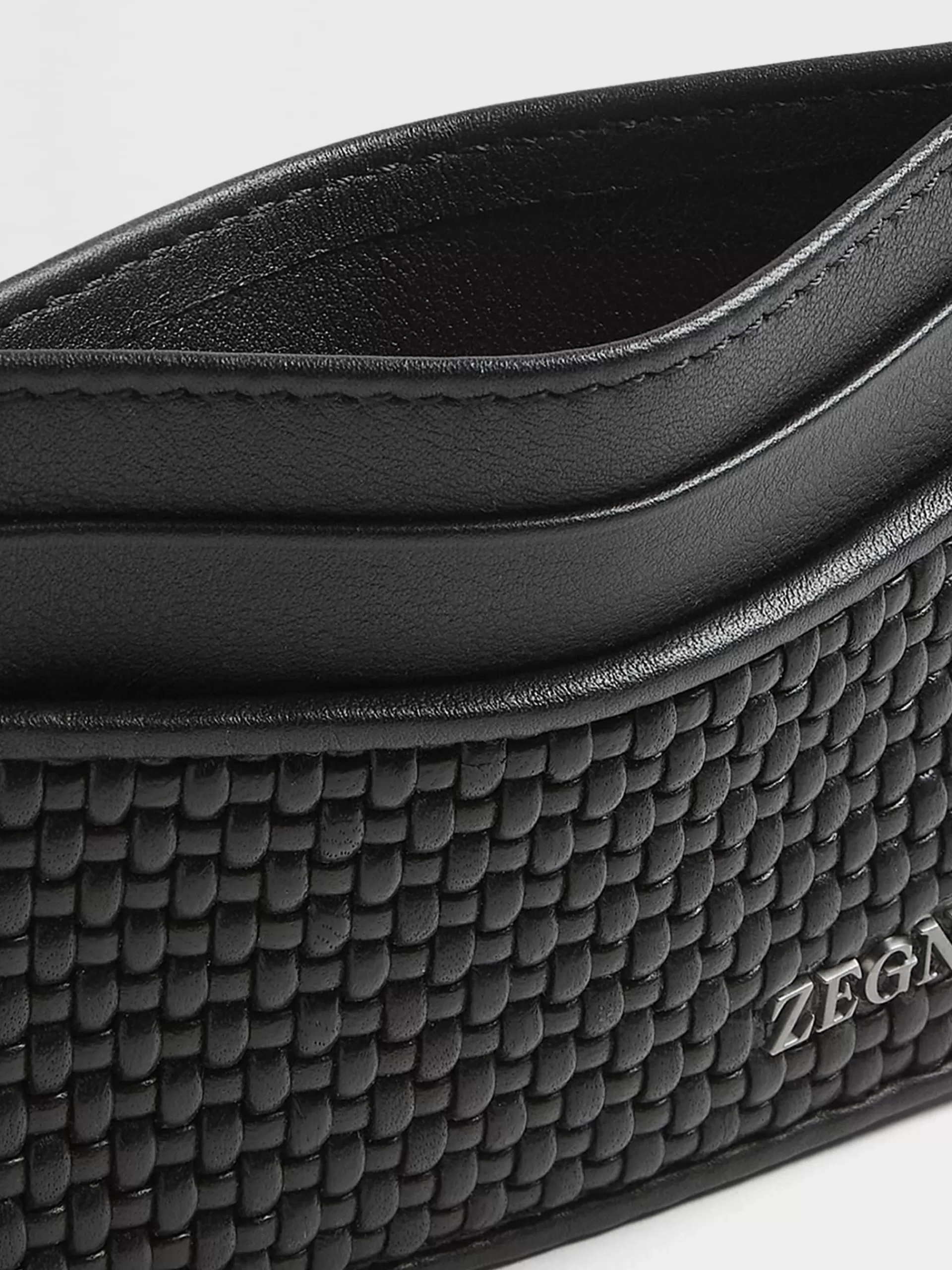 Best ZEGNA Porte-Cartes Simple Pelletessuta™ Noir