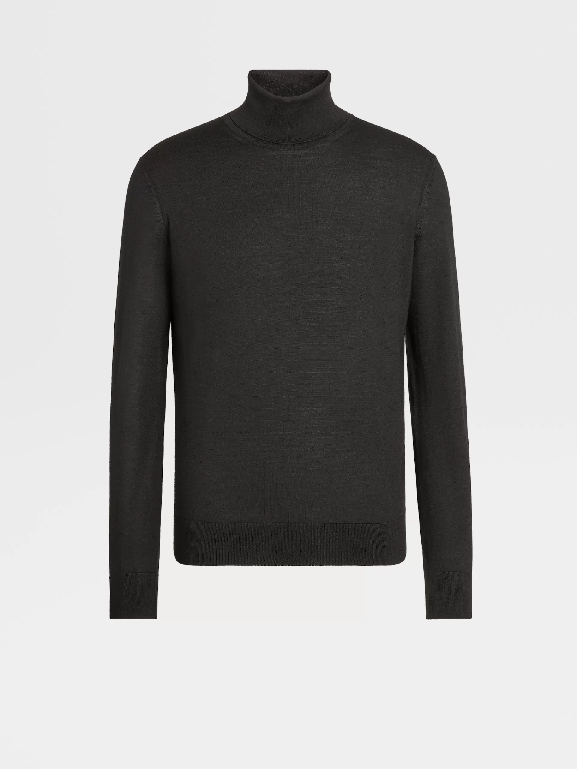 Clearance ZEGNA Pull Col Roule Cashseta Light Noir