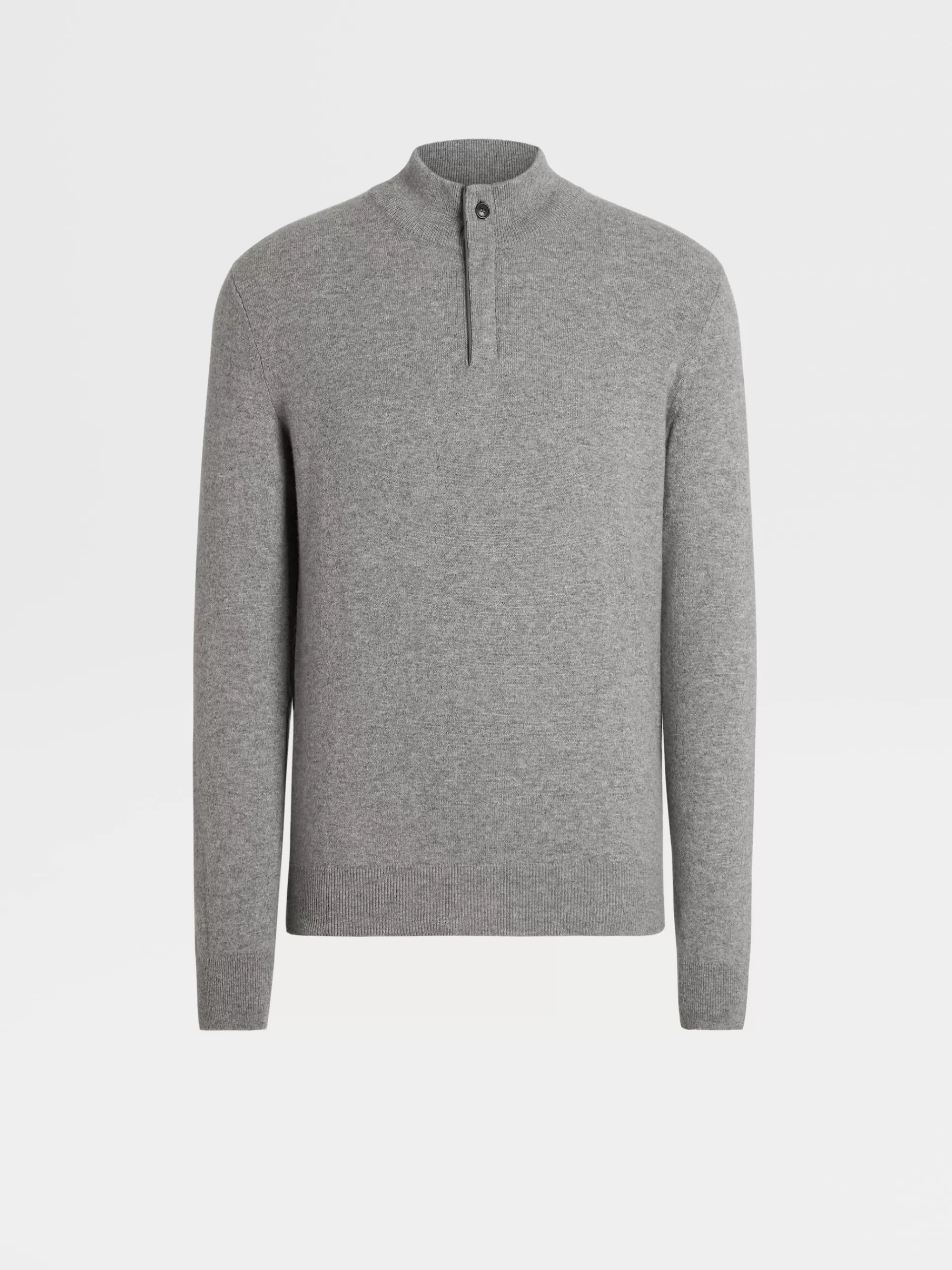 Flash Sale ZEGNA Pull Oasi Cashmere A Col Montant Zippe Gris Chine