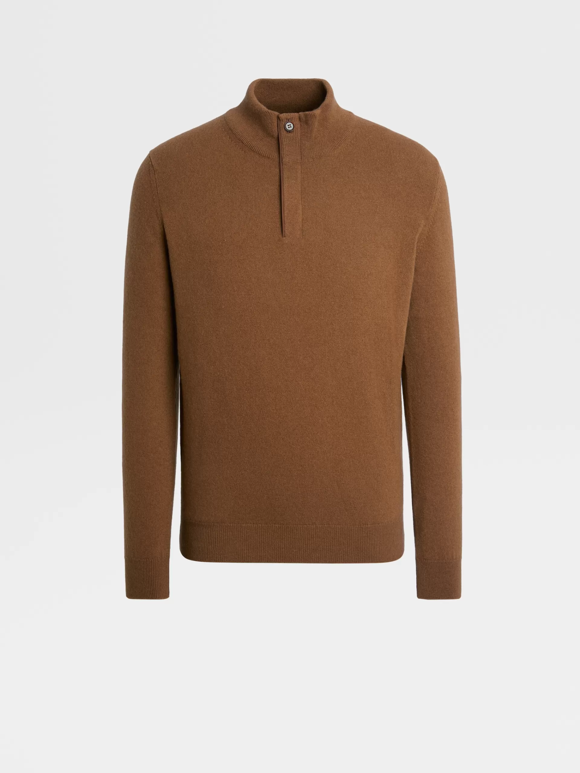 Online ZEGNA Pull Oasi Cashmere A Col Montant Zippe Marron Vigogne