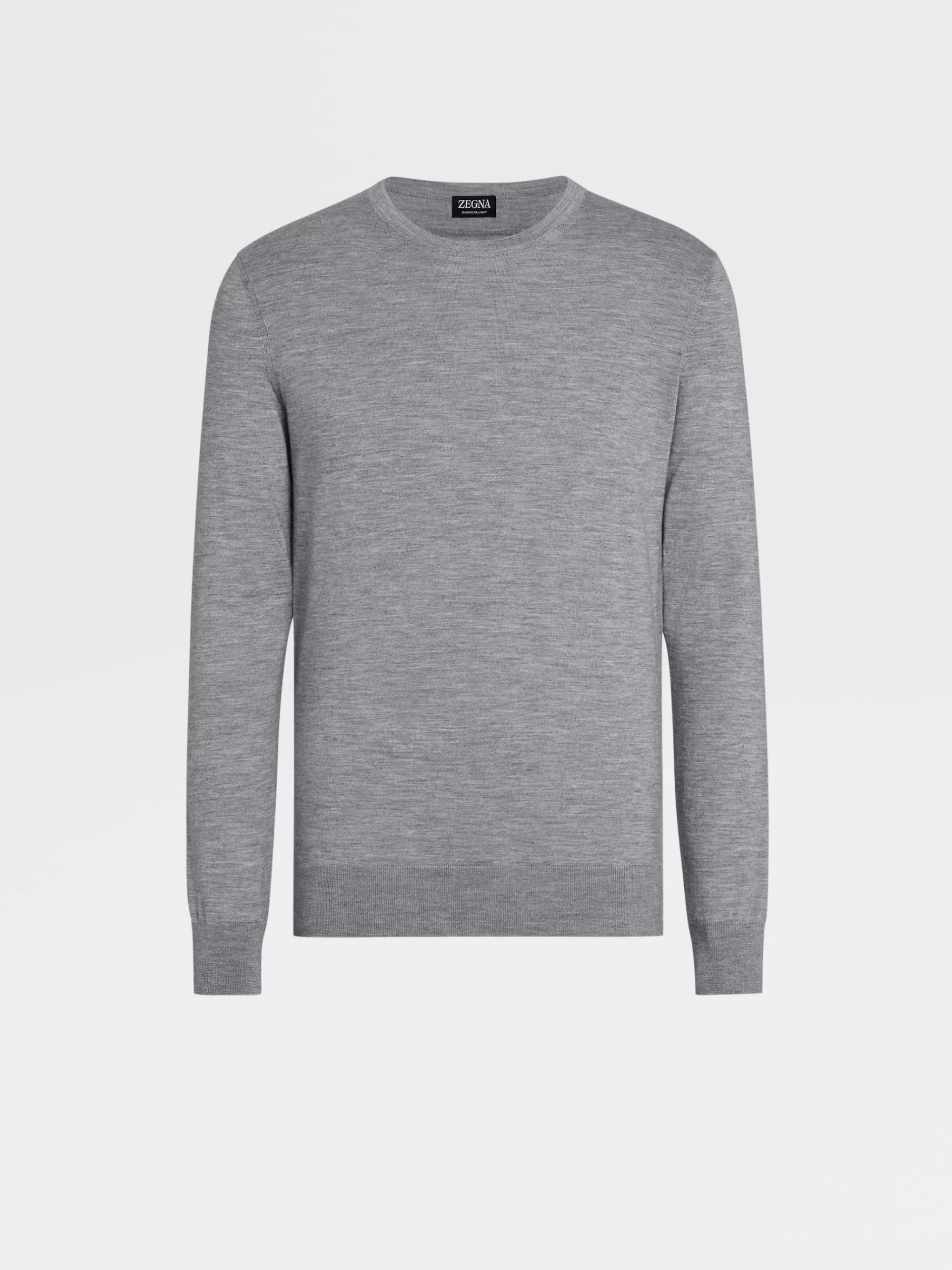 Discount ZEGNA Pull Ras Du Cou Cashseta Light Gris Chine