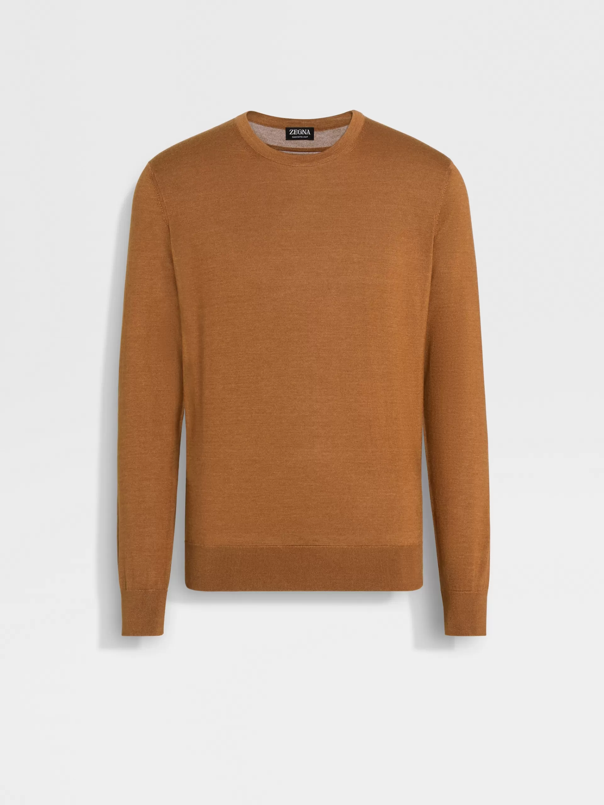 Best ZEGNA Pull Ras Du Cou Cashseta Light Marron Vigogne