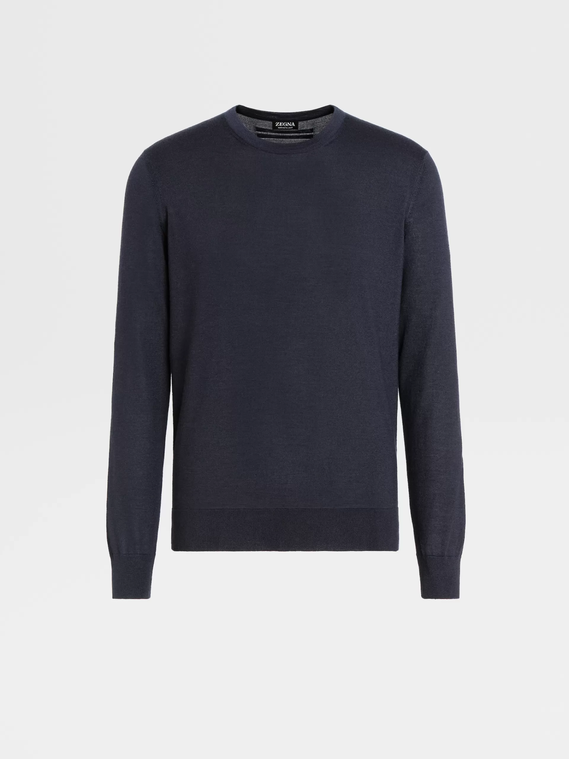 Clearance ZEGNA Pull Ras Du Cou Cashseta Light Bleu Marine