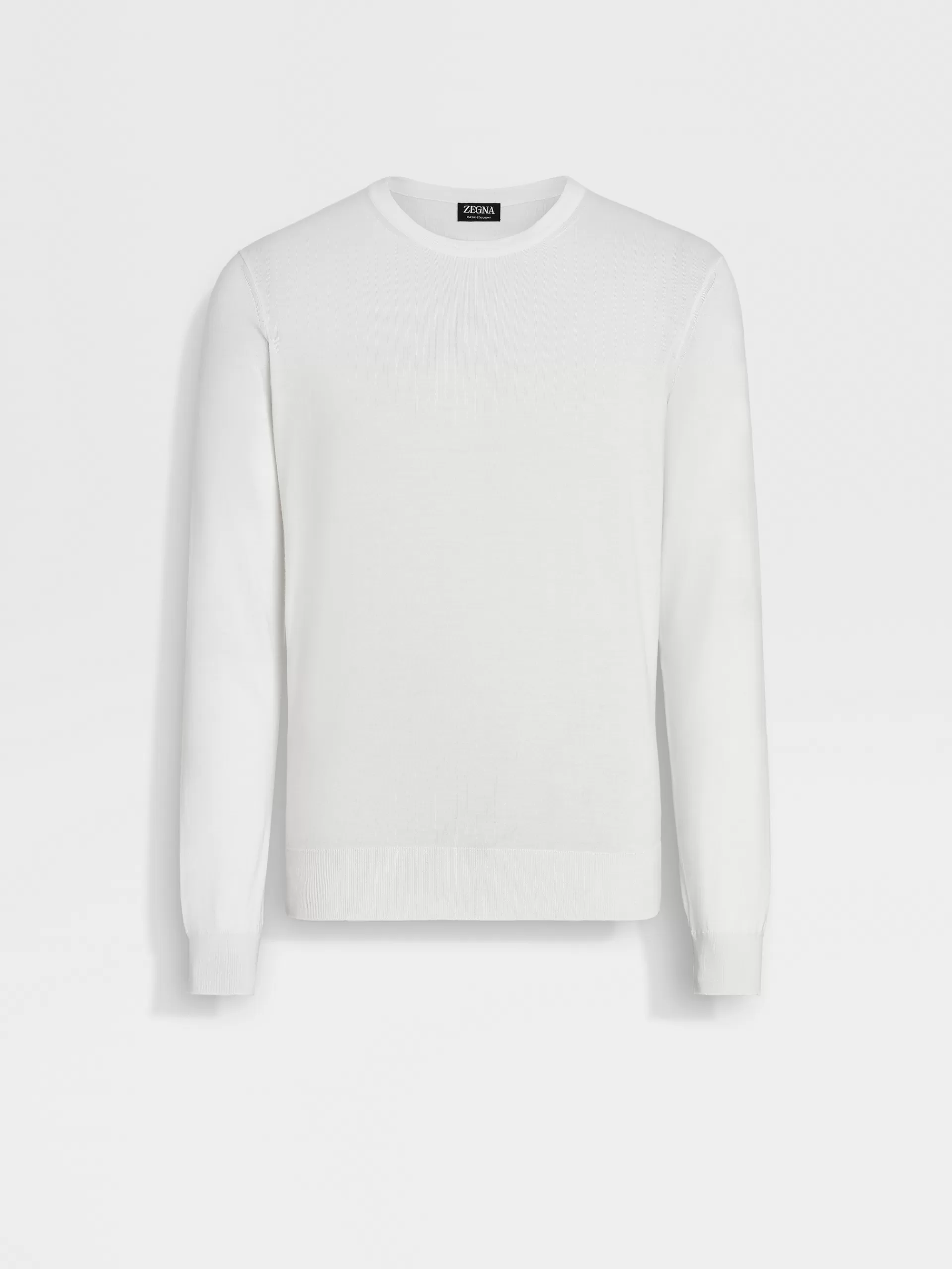 Store ZEGNA Pull Ras Du Cou Cashseta Light Blanc