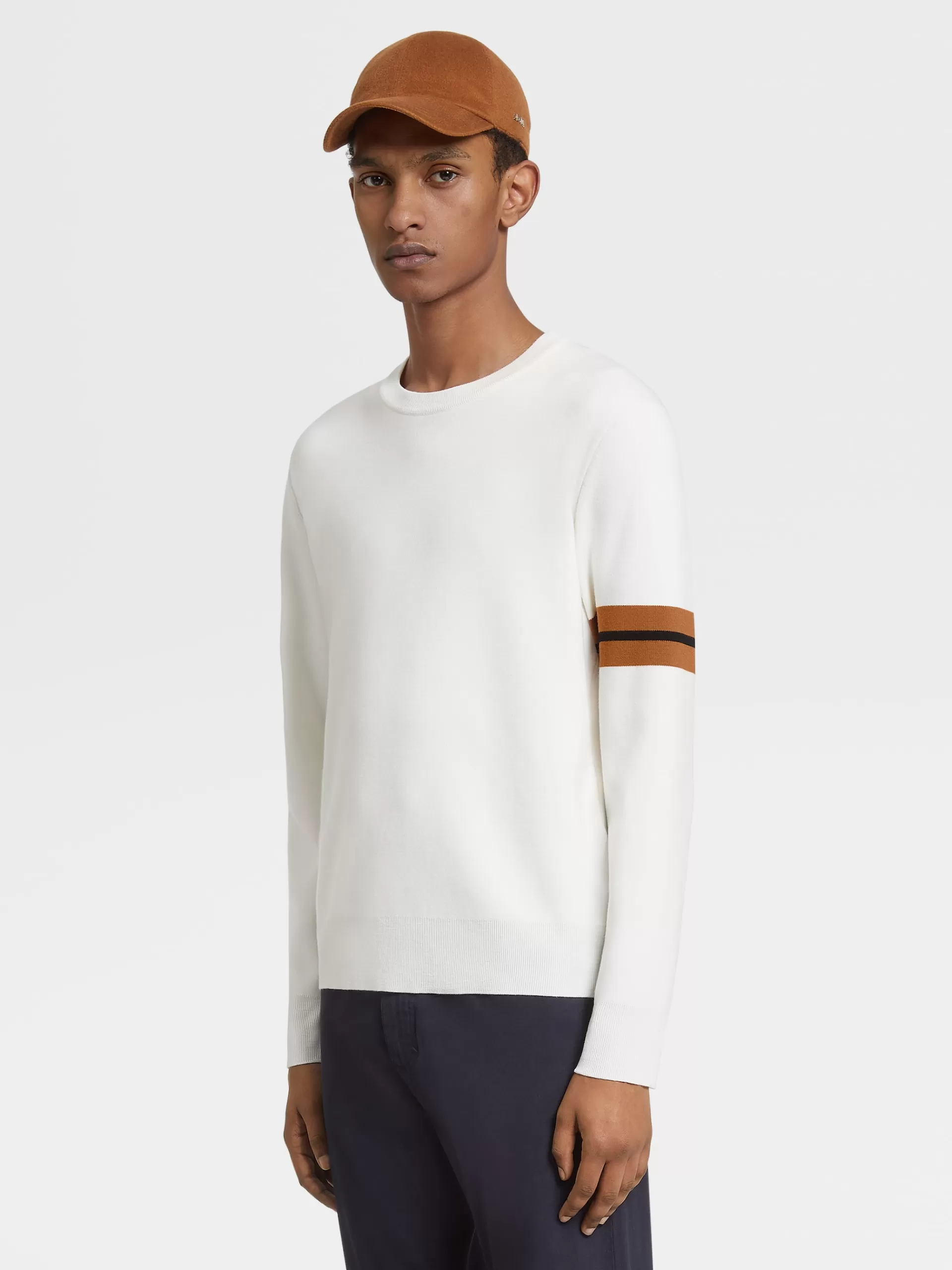 Cheap ZEGNA Pull Ras Du Cou En Laine High Performance™ Blanc