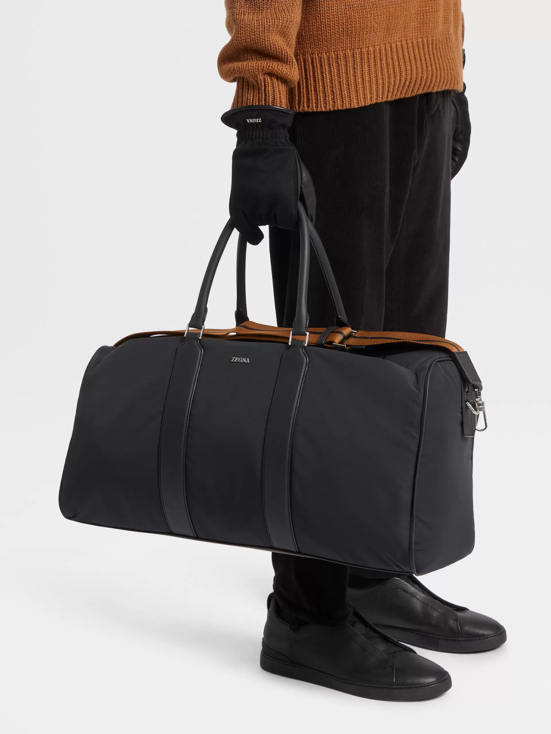 Clearance ZEGNA Sac De Voyage55 En Tissu Technique Noir