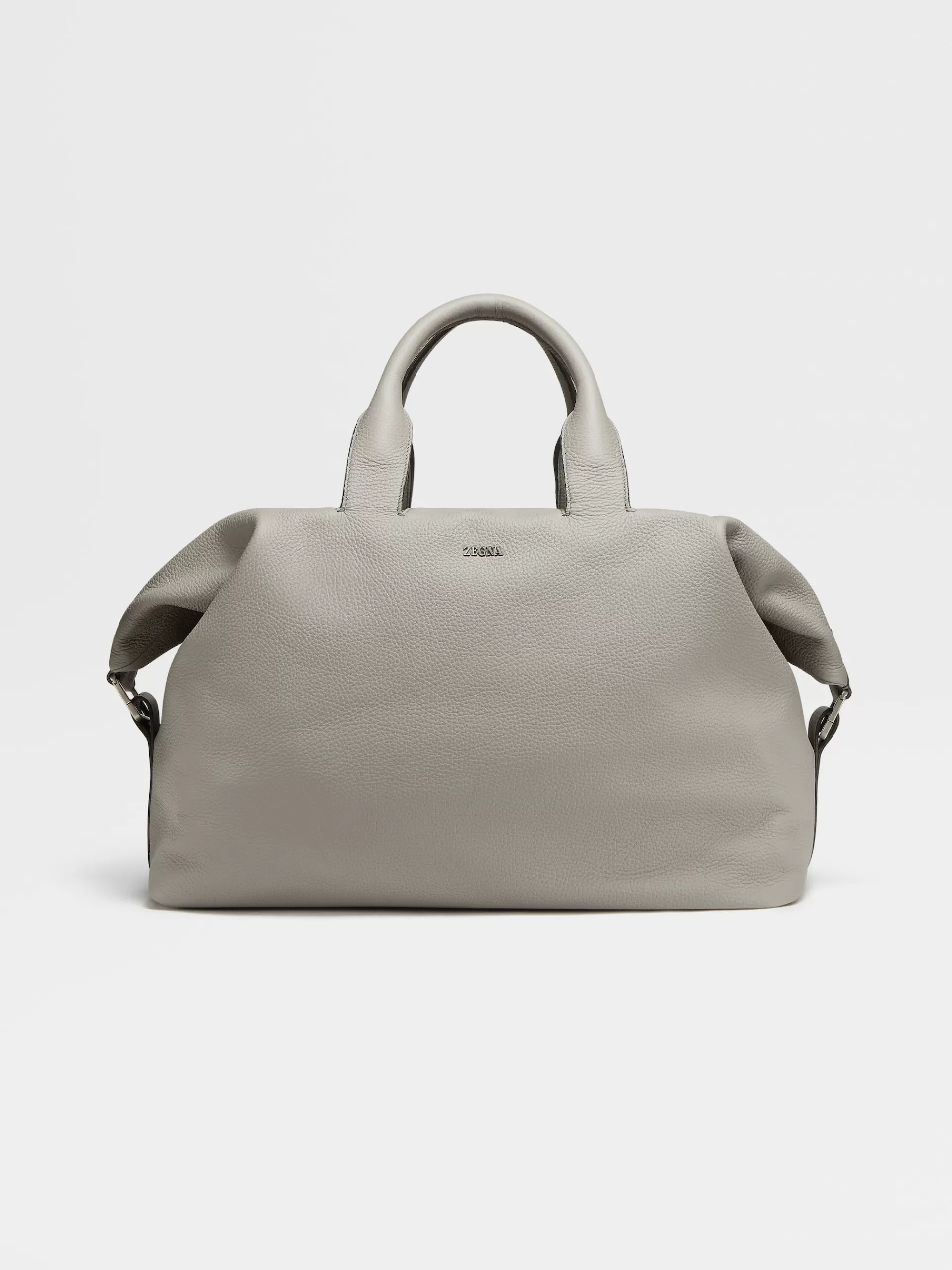 Flash Sale ZEGNA Sac De Voyage Raglan En Cuir De Cerf Gris Chine