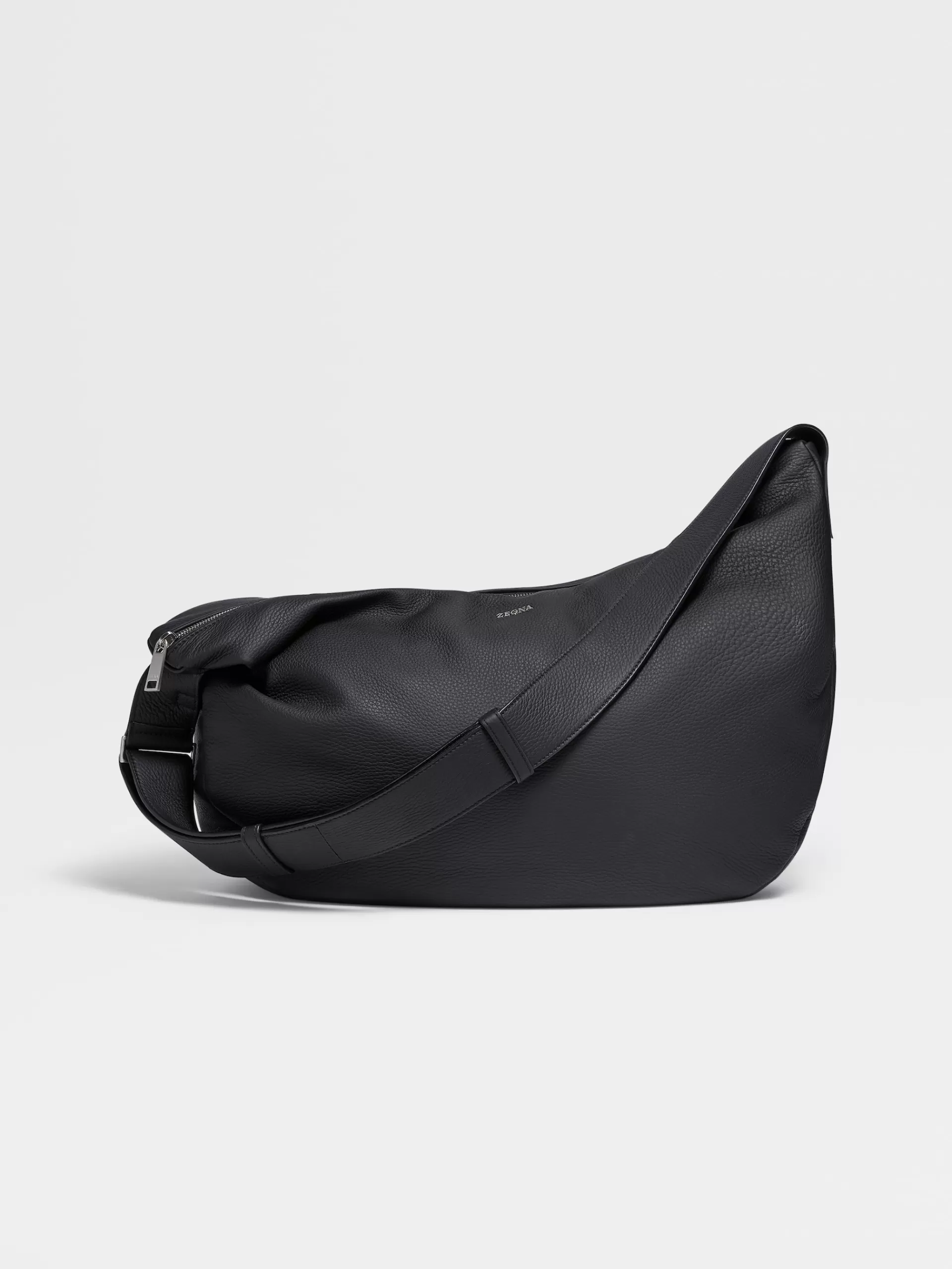 Cheap ZEGNA Sac Hobo Panorama En Cuir De Cerf Noir