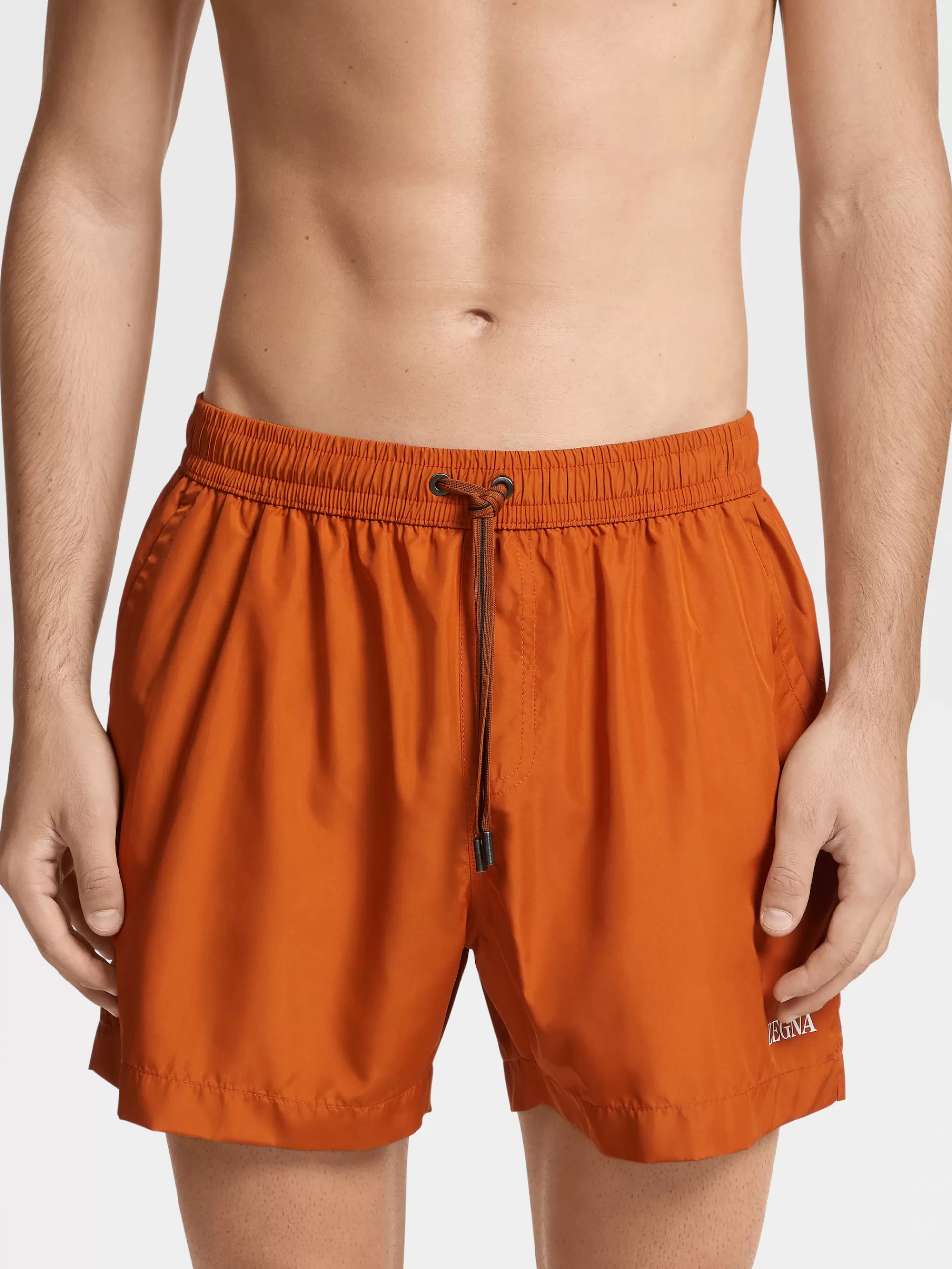 Hot ZEGNA Short De Bain En Tissu Technique Orange