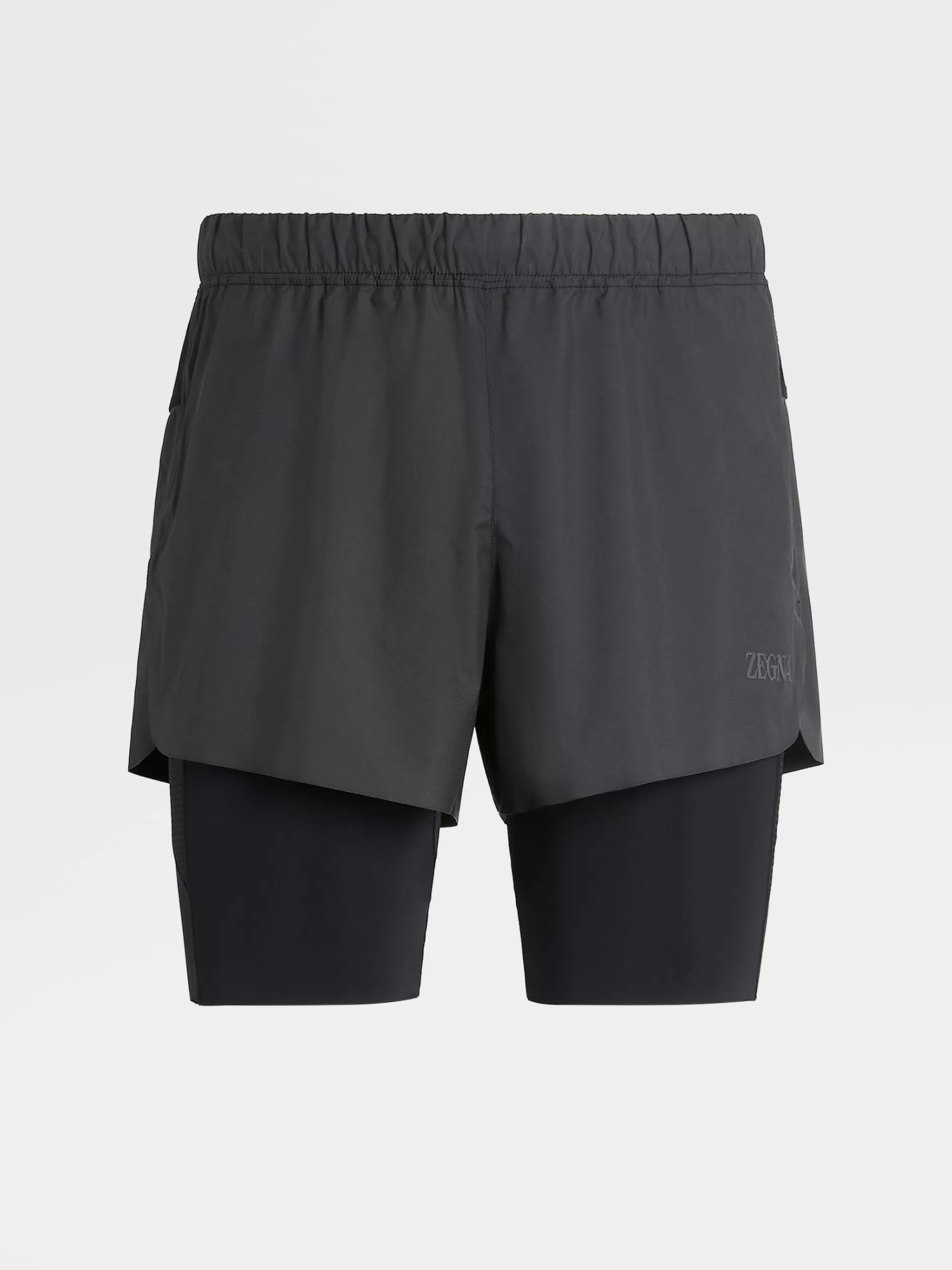 Shop ZEGNA Short De Running En Tissu Technique #Usetheexisting™ Noir